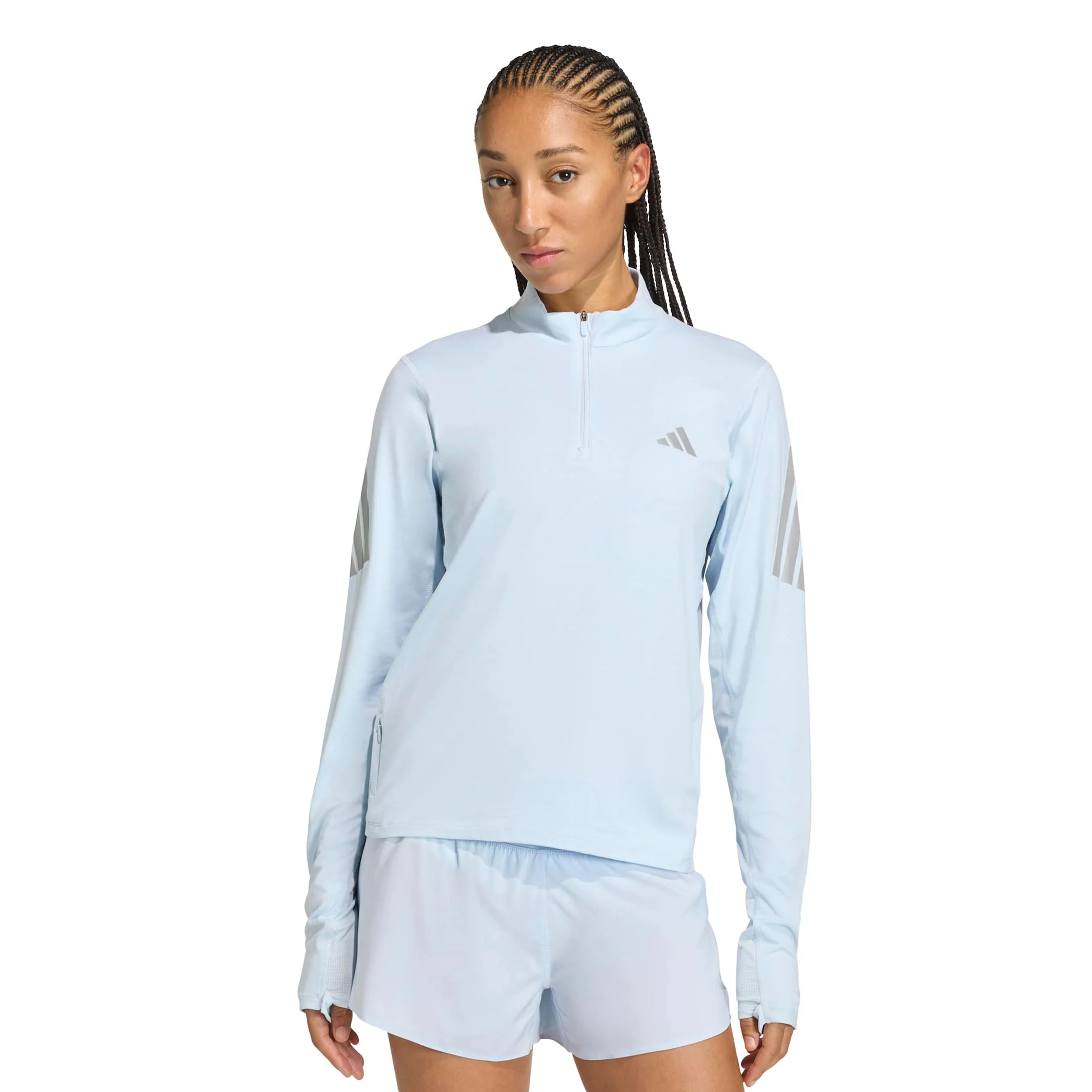 adi365 Zip Laufshirt Damen-blaugrau - Image 2