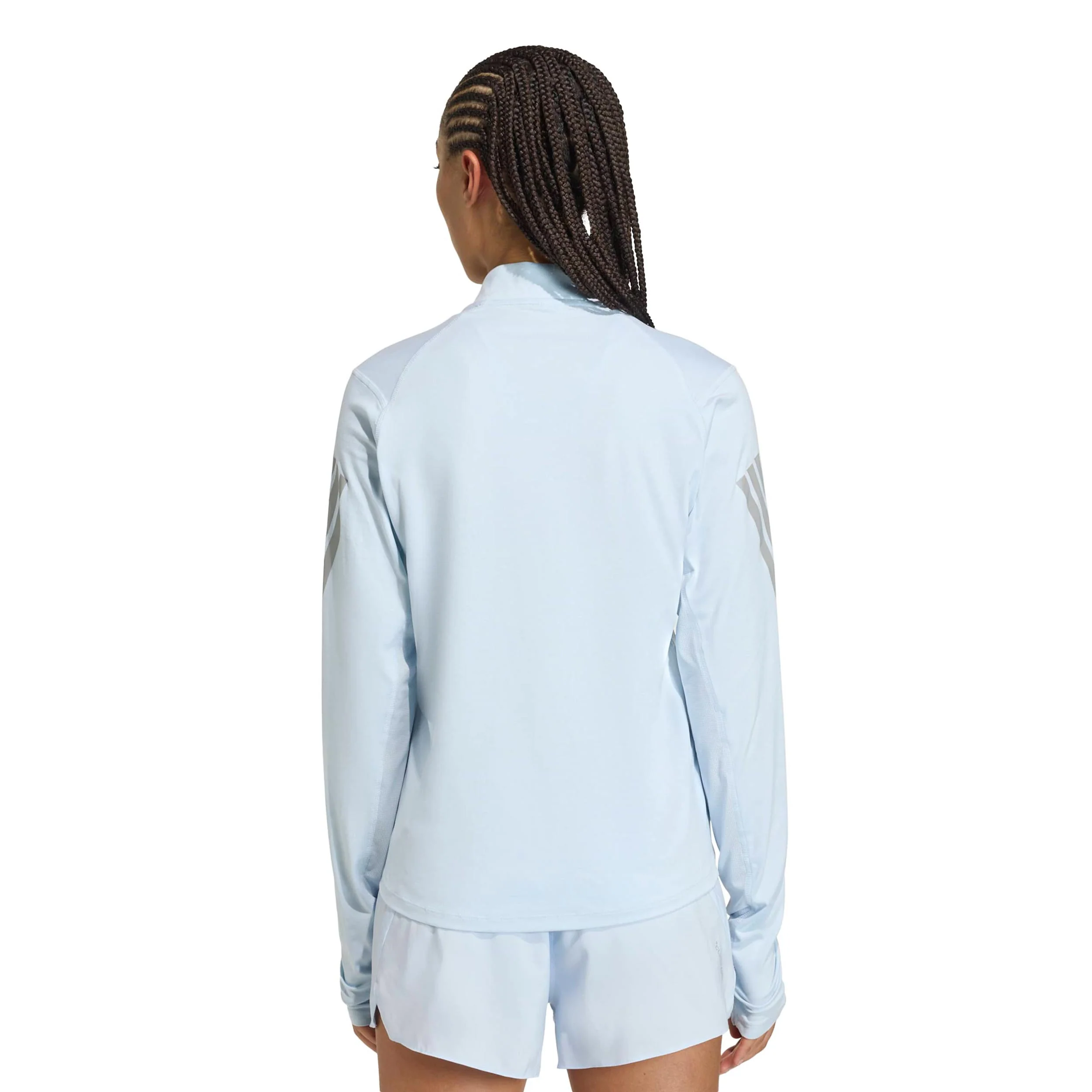 adi365 Zip Laufshirt Damen-blaugrau - Image 3