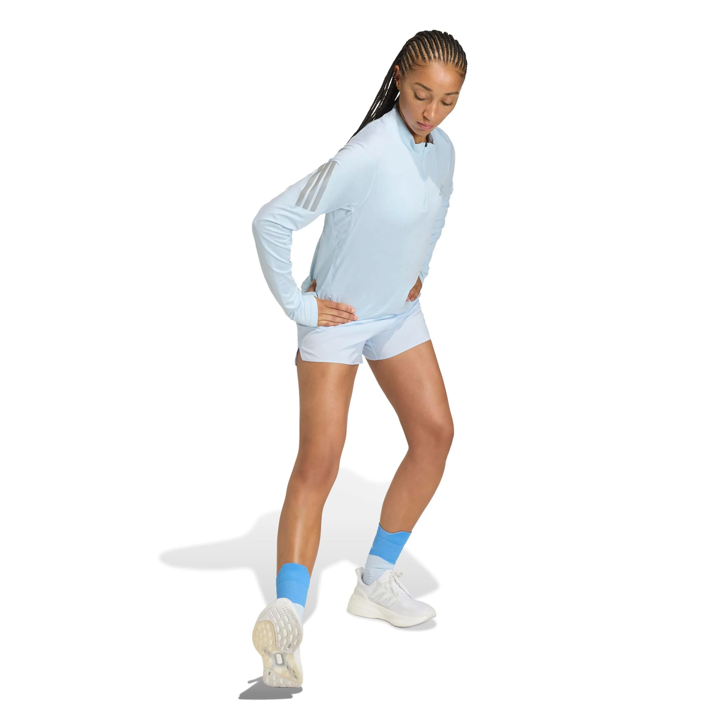 adi365 Zip Laufshirt Damen-blaugrau - Image 4