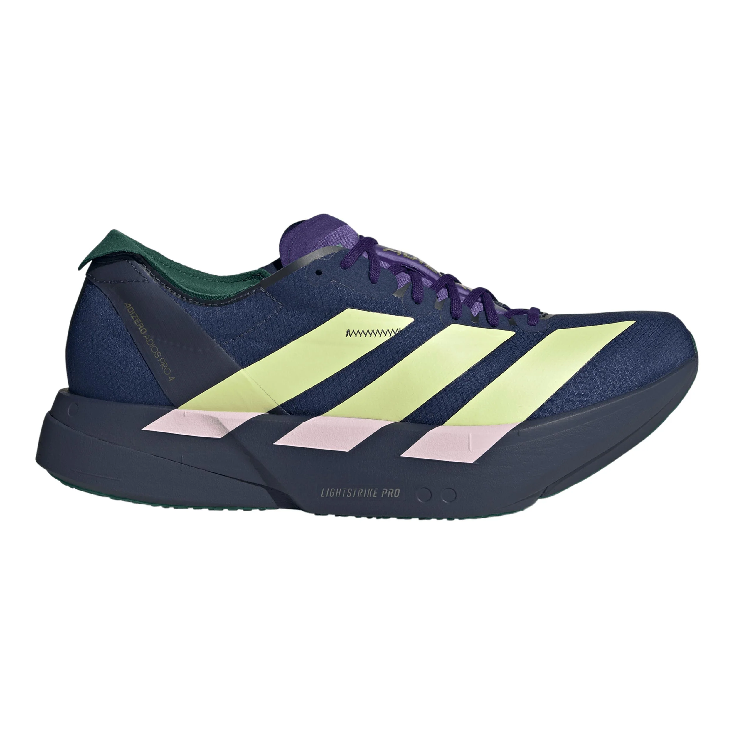 adizero Adios Pro 4 Wettkampfschuh Herren - dunkelblau, gelb