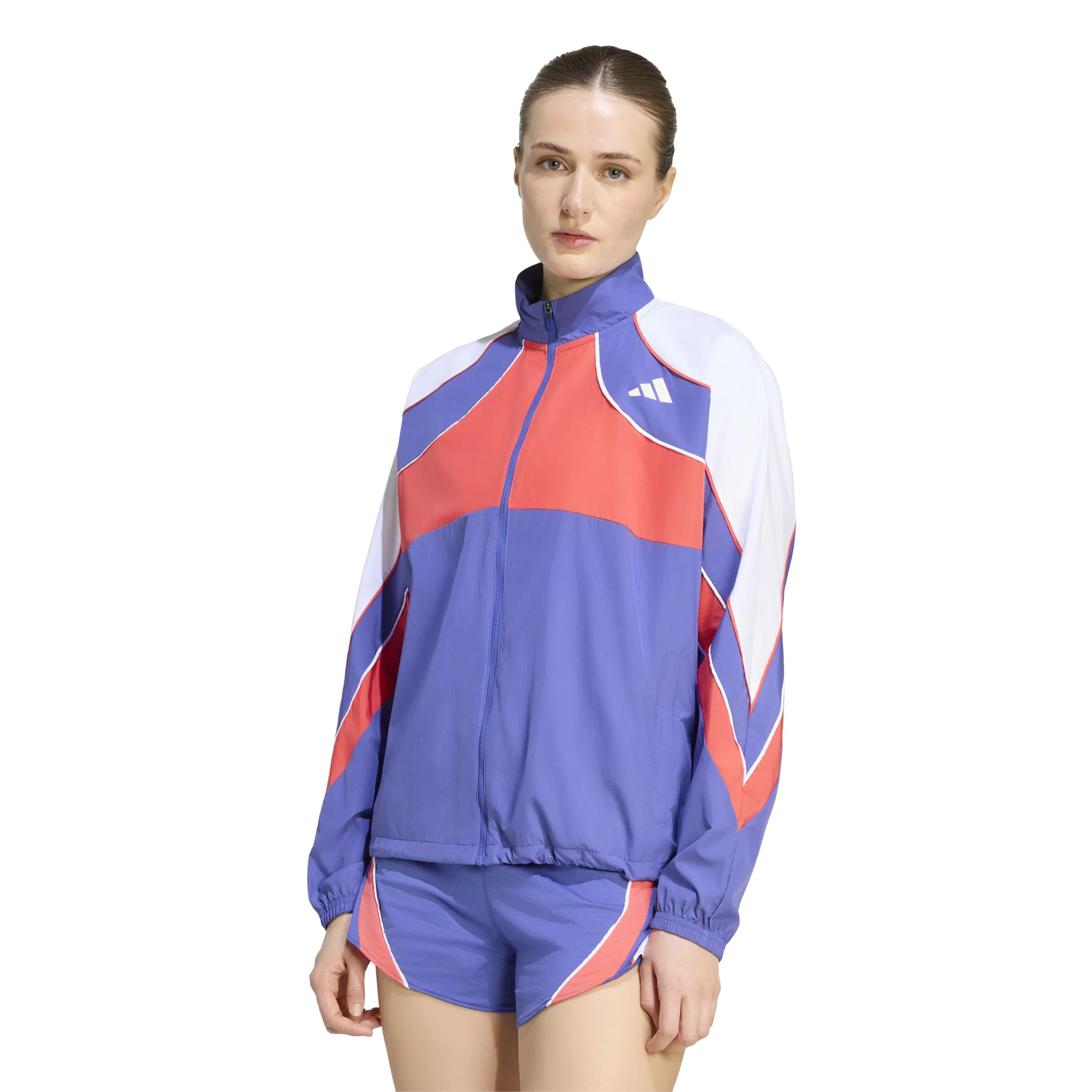 adizero Archive Laufjacke Damen - blau, rot - Image 2