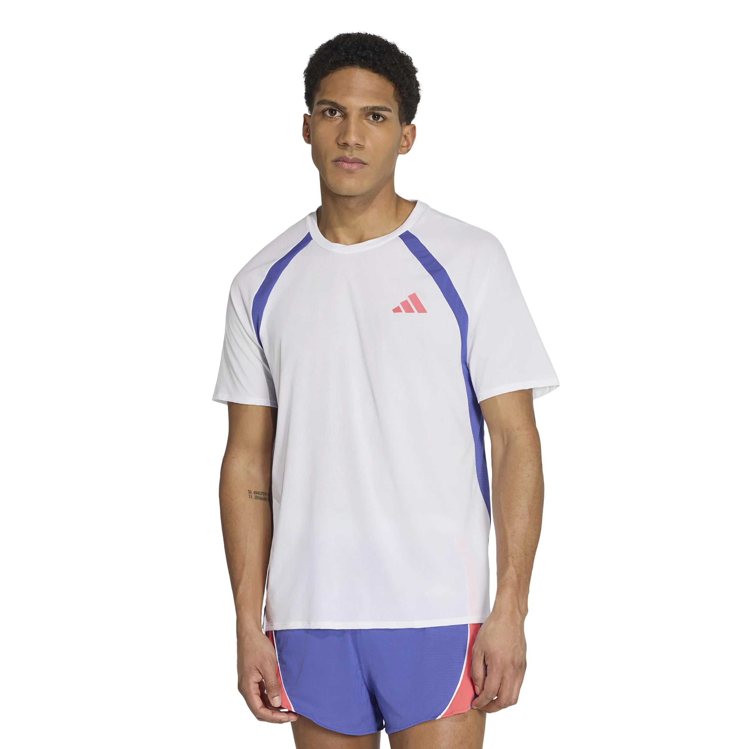 adizero Archive Laufshirt Herren - weiß, blau - Image 2
