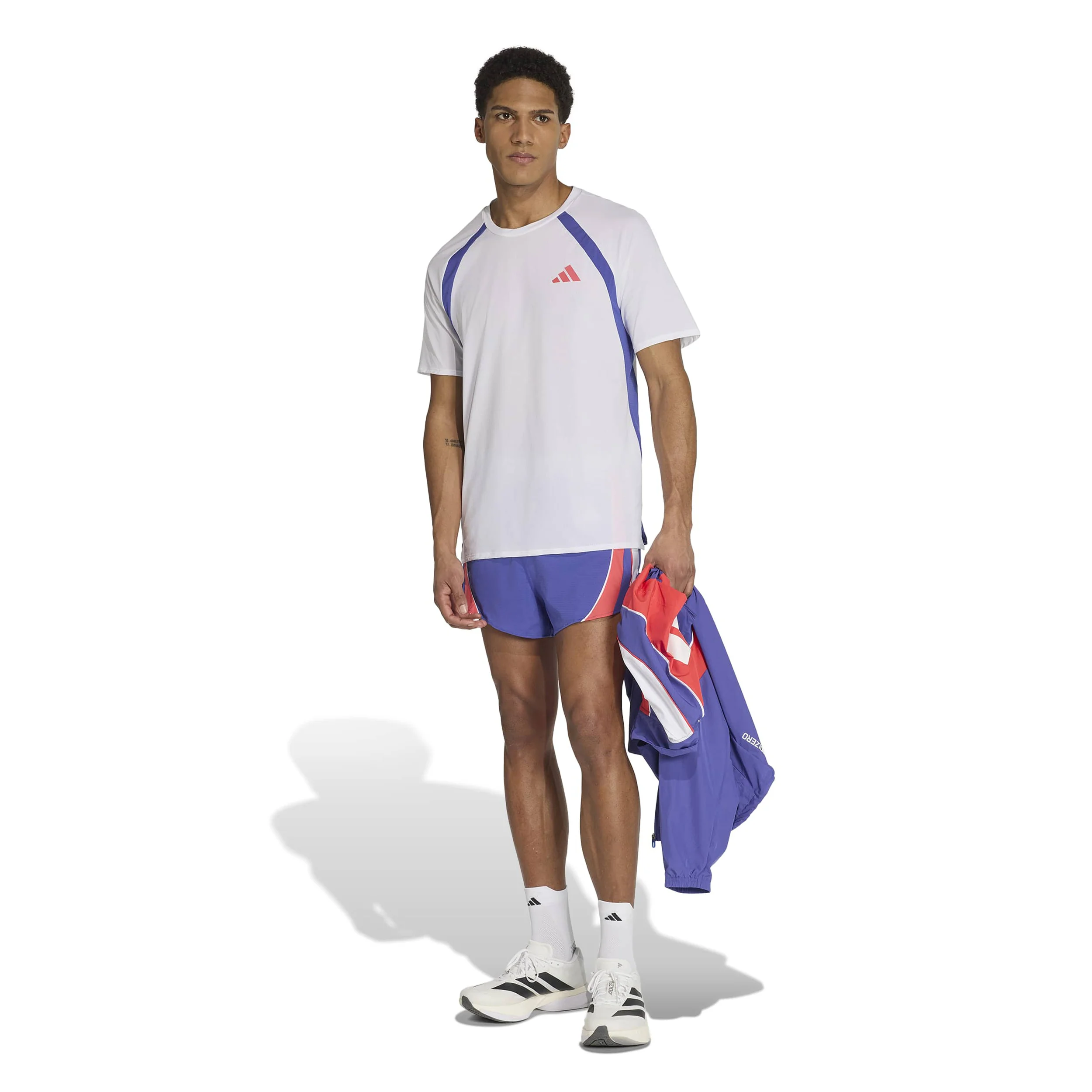 adizero Archive Laufshirt Herren - weiß, blau - Image 4