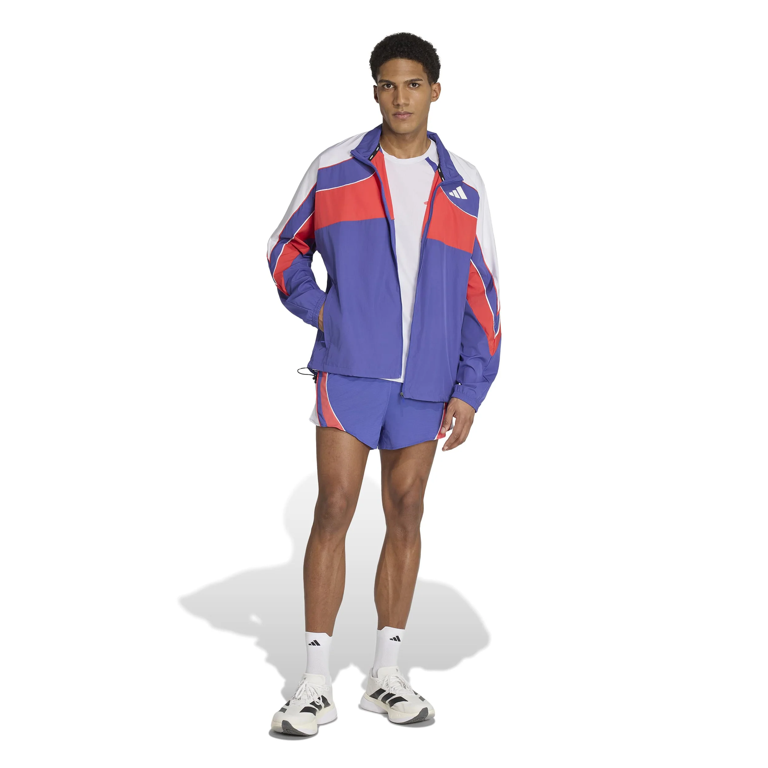 adizero Archive Laufshorts Herren - blau, rot - Image 4