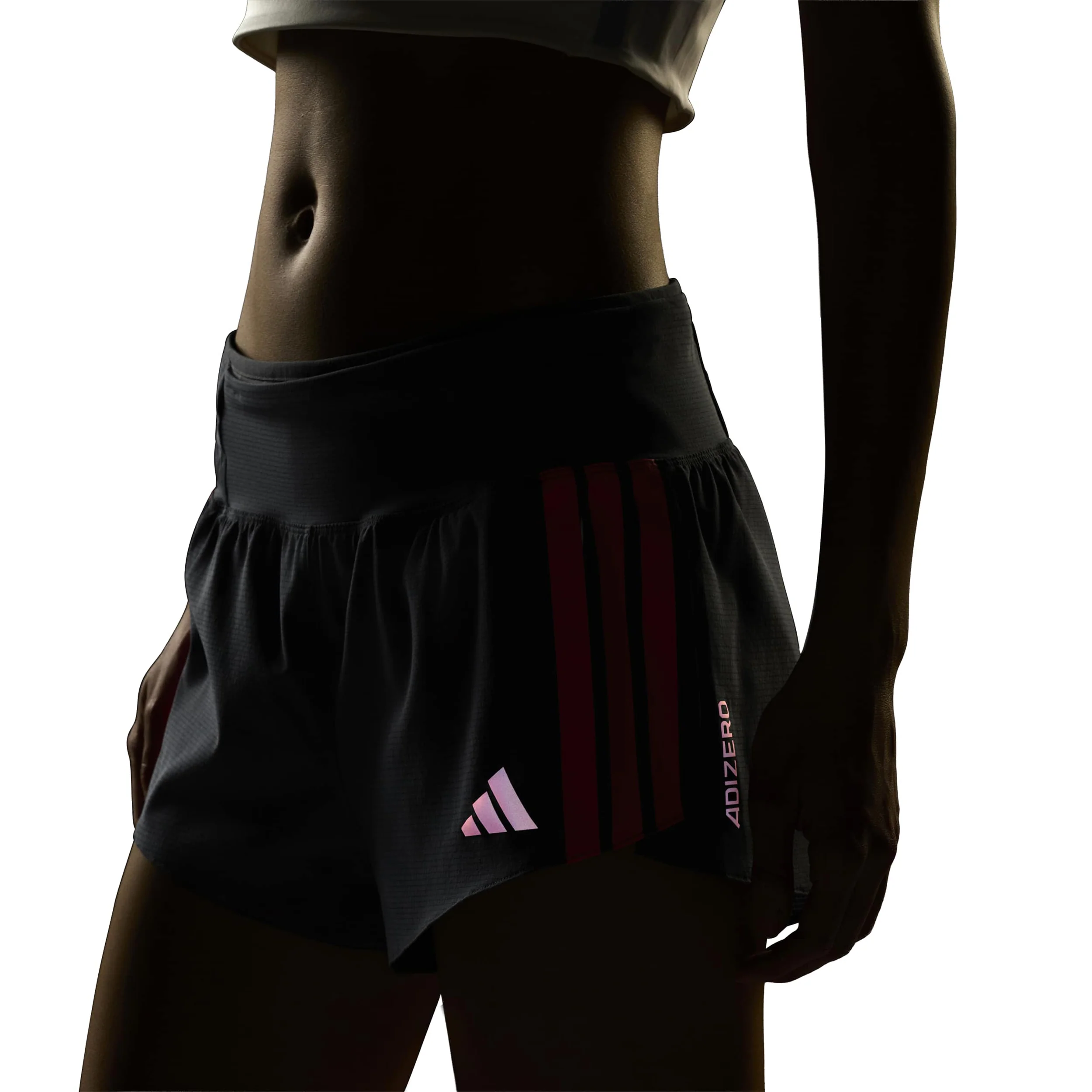 adizero Gel 2in Laufshorts Damen - grau, koralle - Image 7
