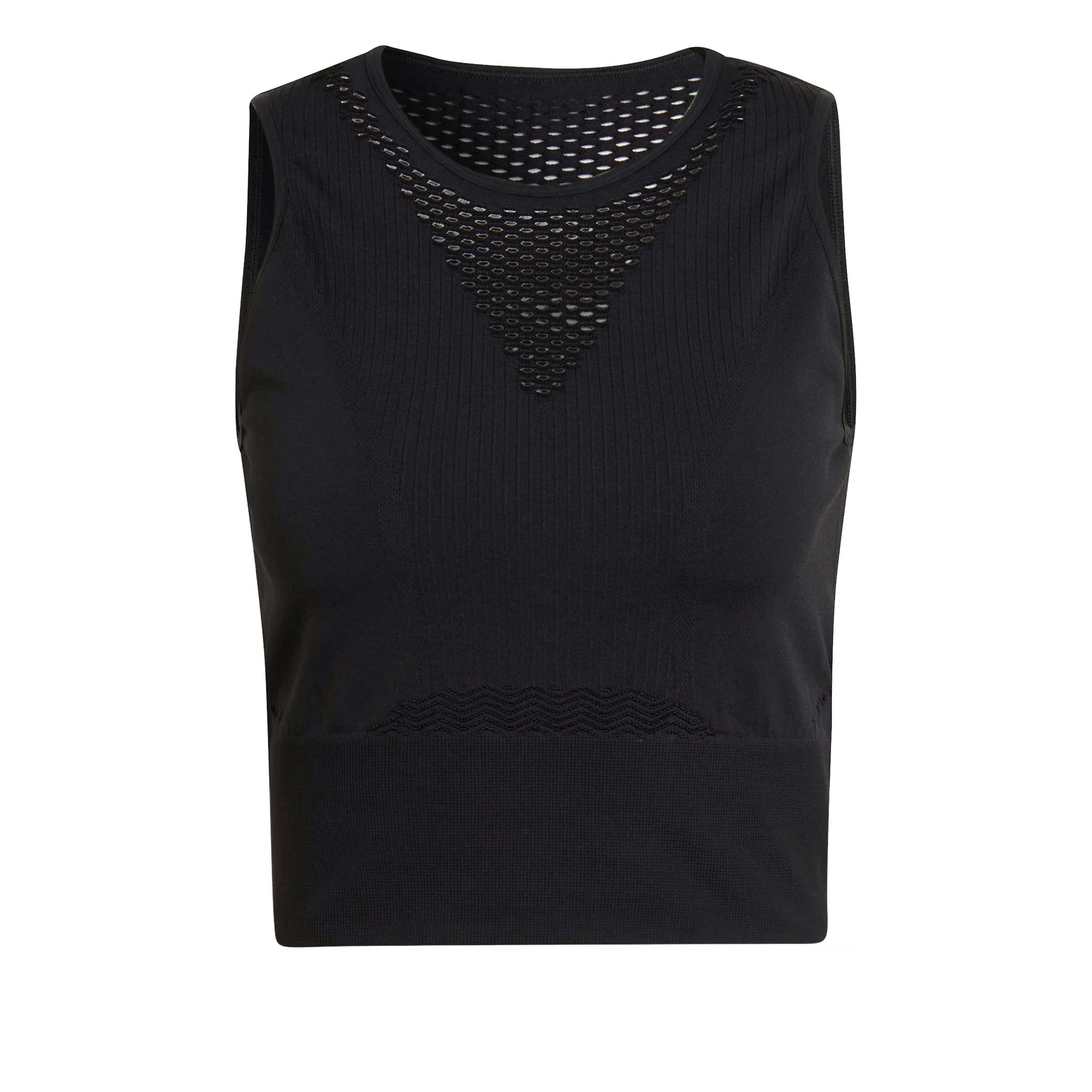 Aeroknit Crop Tank-Top Damen-Schwarz