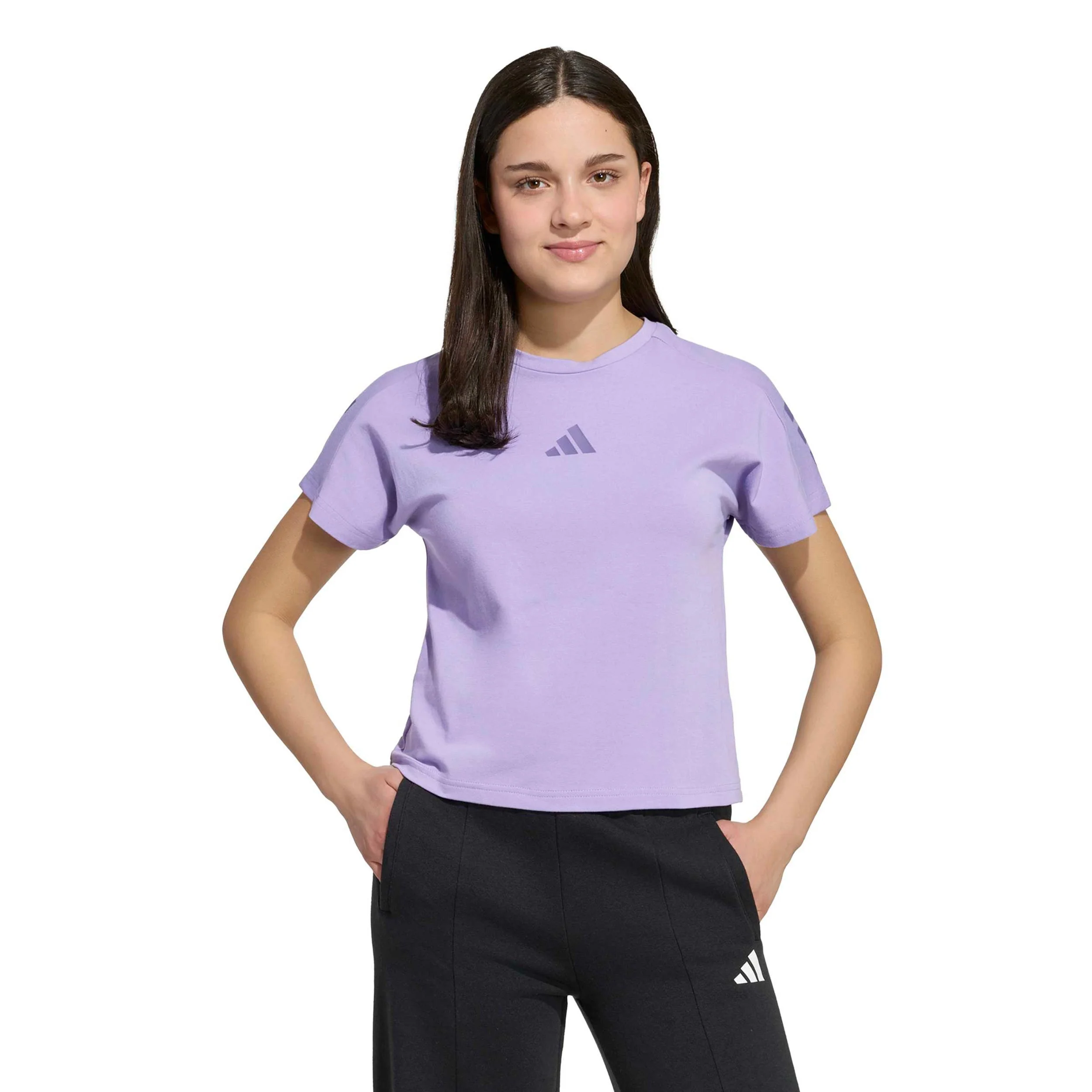 Future Icons 3Stripes T-Shirt Kinder - flieder - Image 2