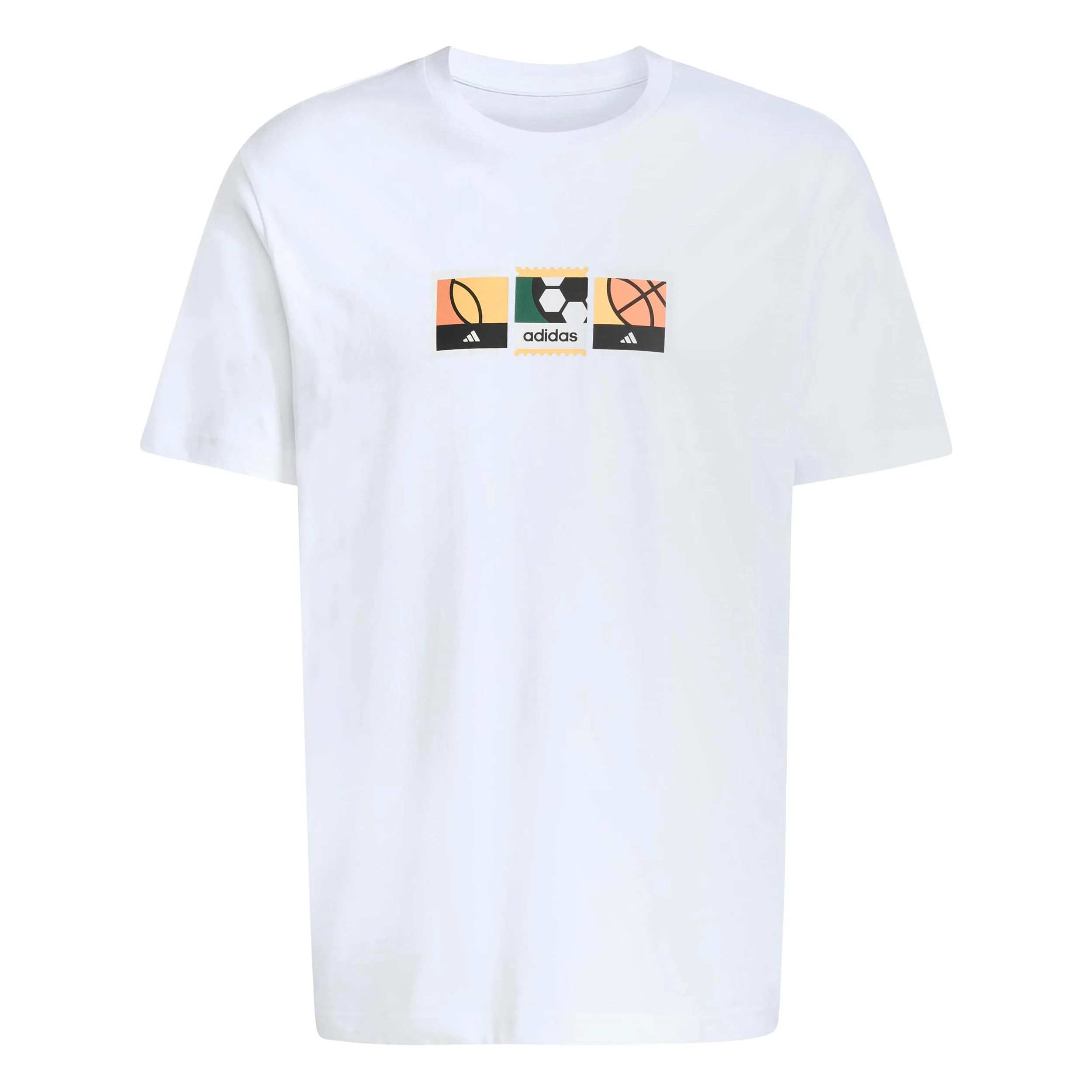 MOS Stamps Graphic T-Shirt Herren - weiß, mehrfarbig