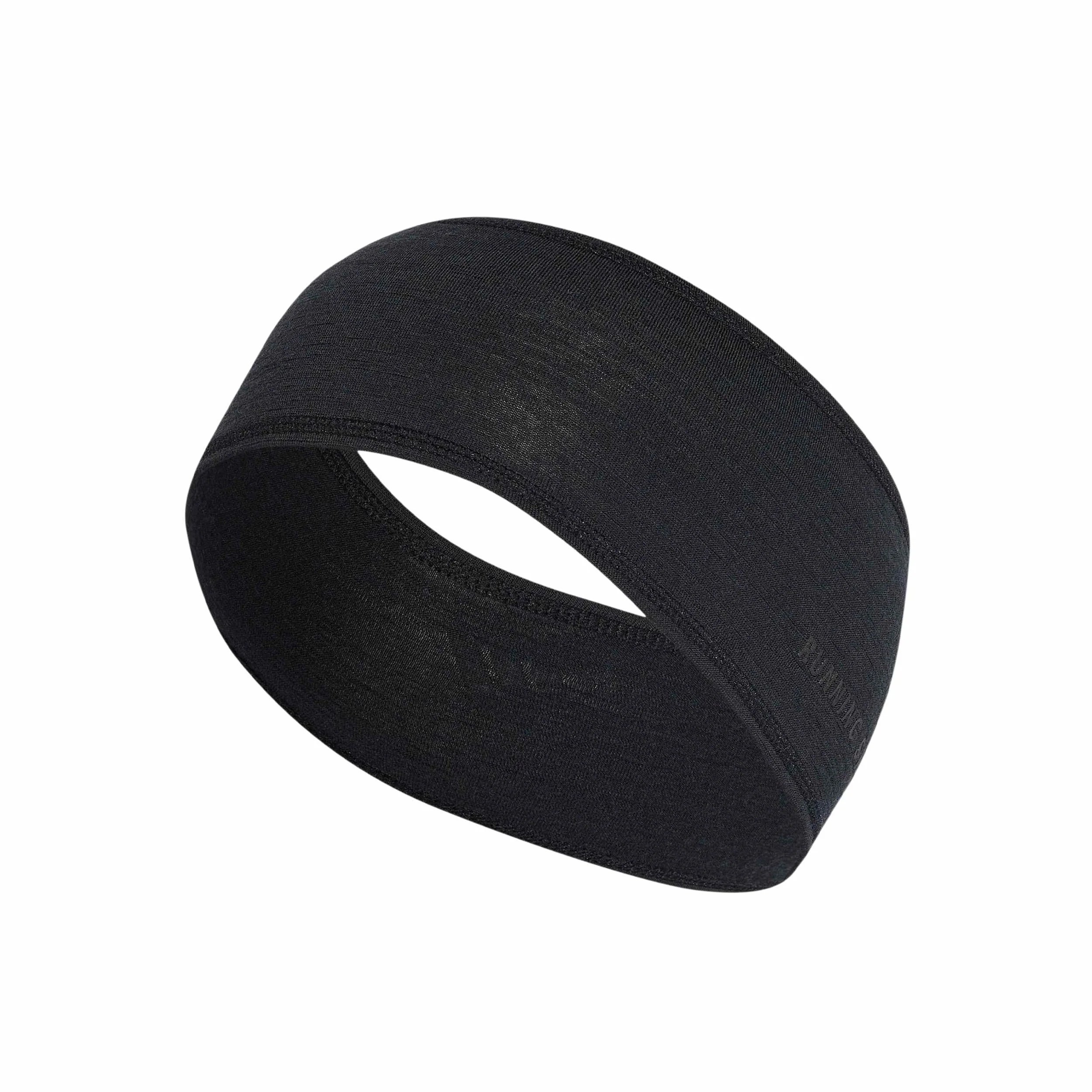 Run Merino Stirnband Damen - schwarz