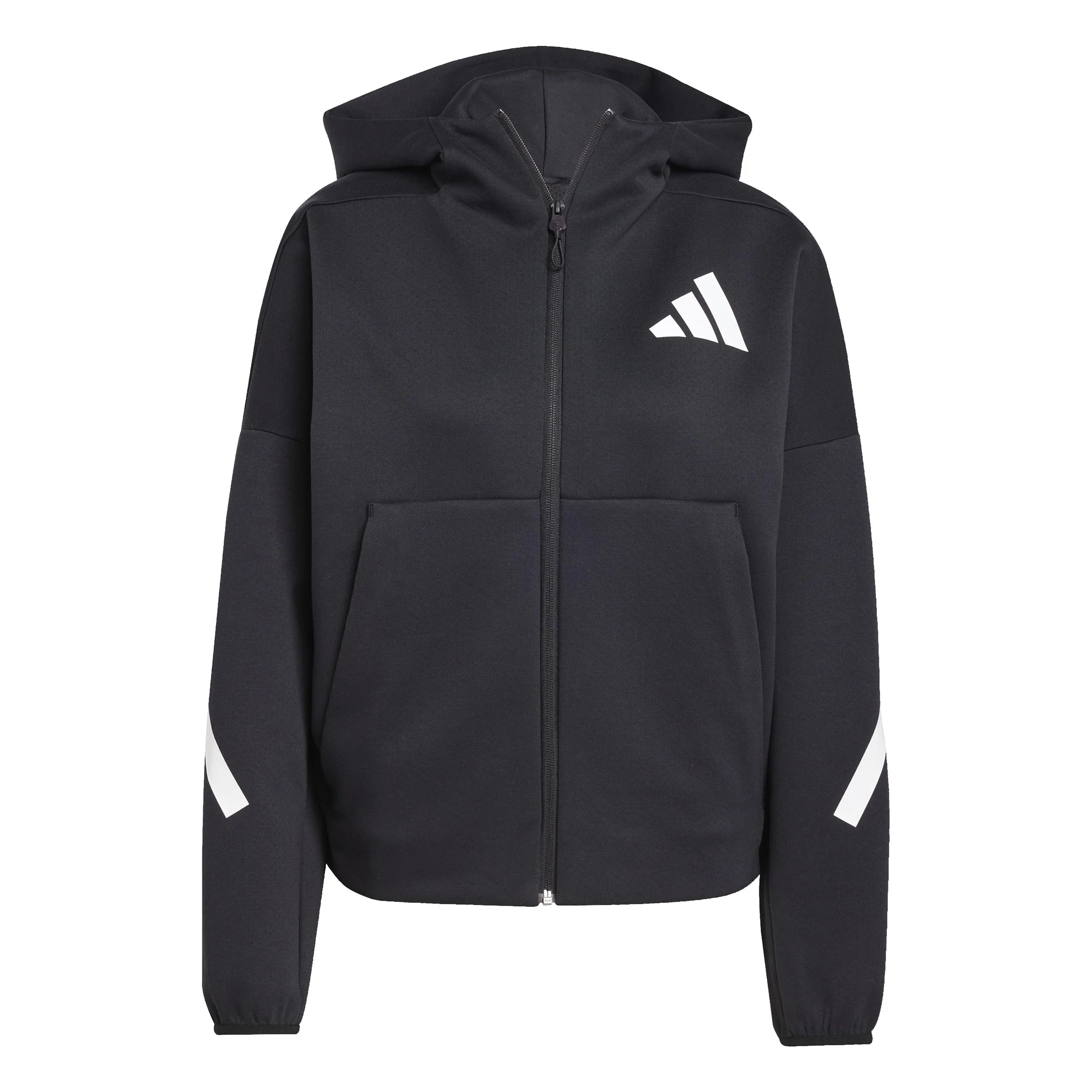 Trainingsjacke Damen-Schwarz,Weiß