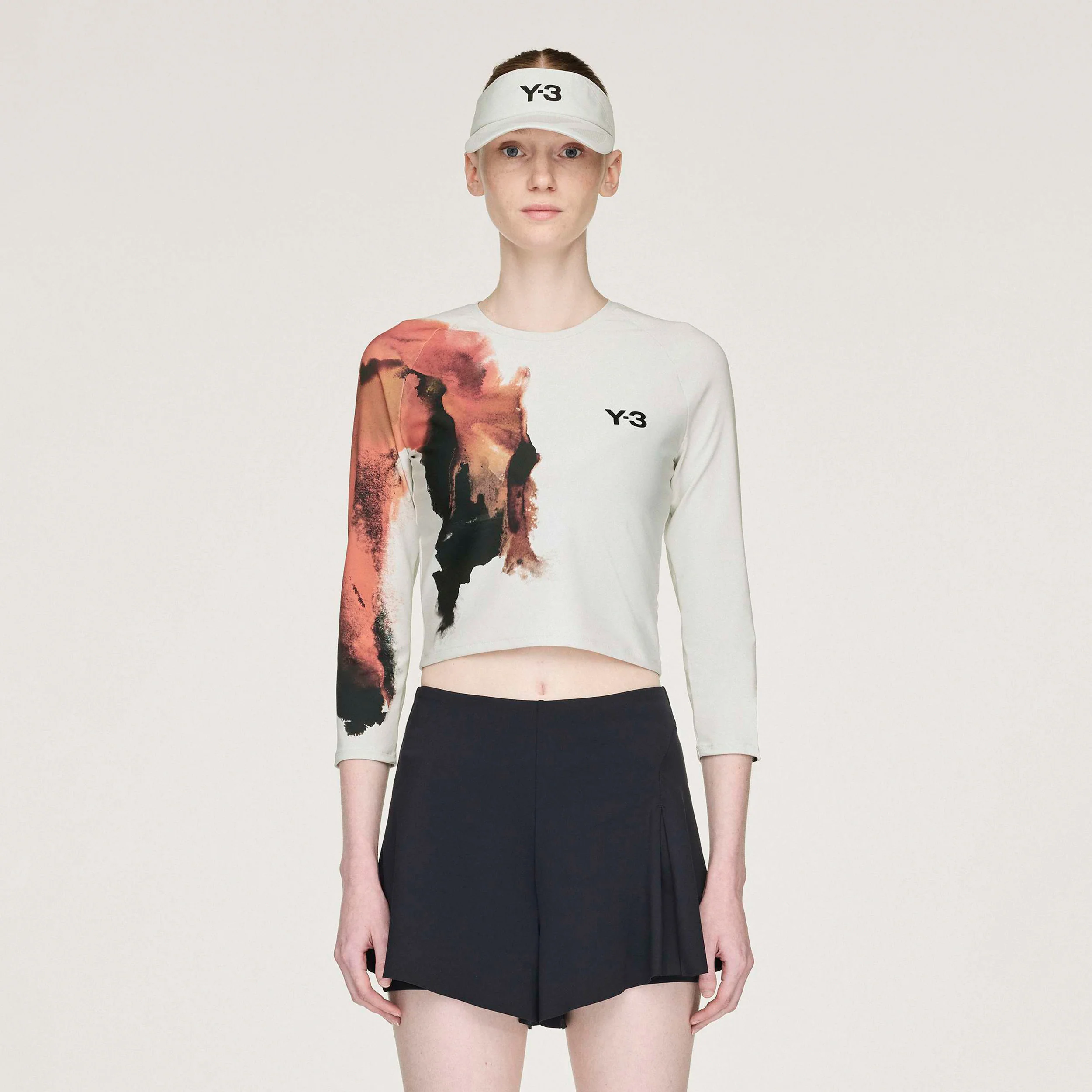 Y-3 Crop Tank-Top Damen - grau, mehrfarbig