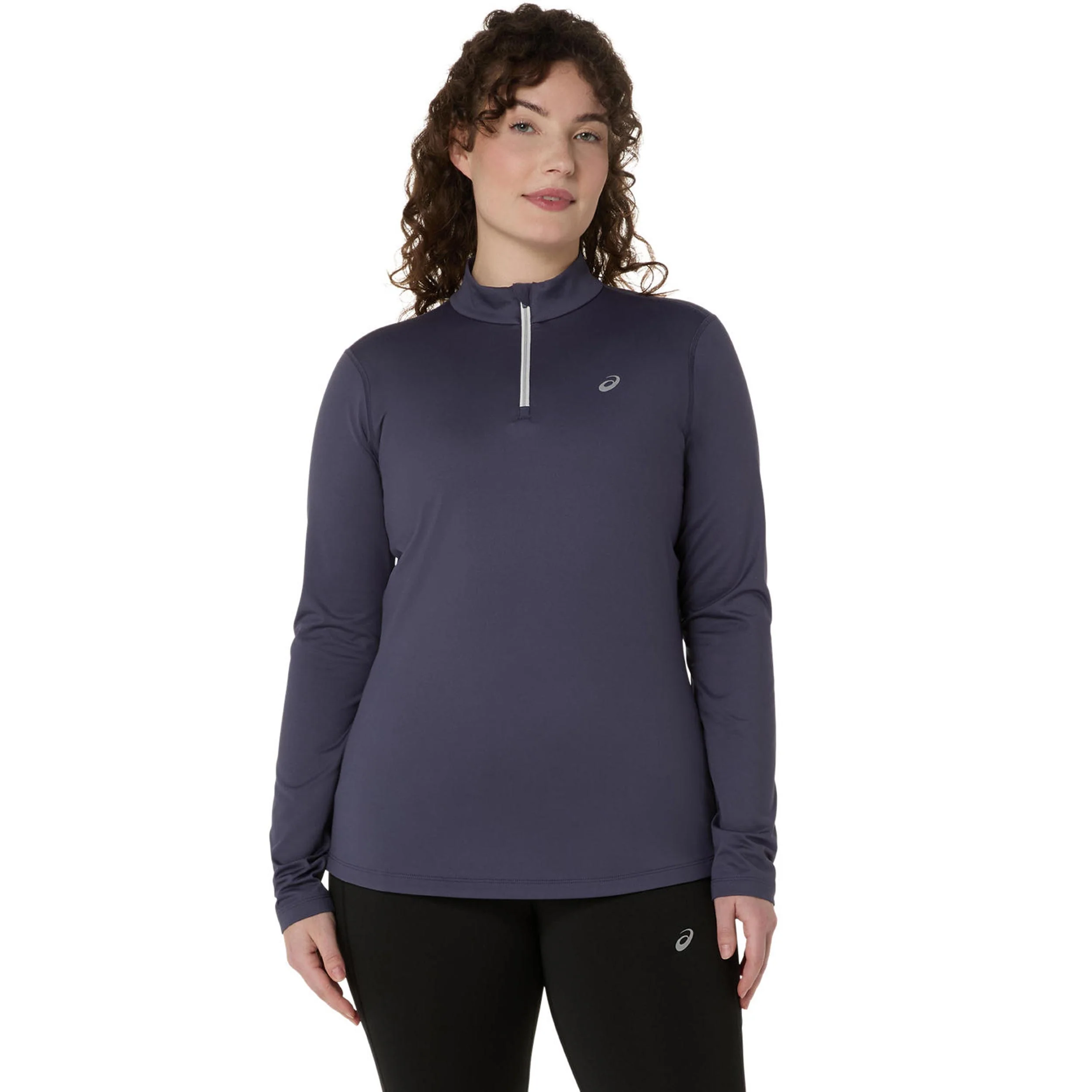 Core 1/2 Zip Winter  Laufshirt Damen - blaugrau