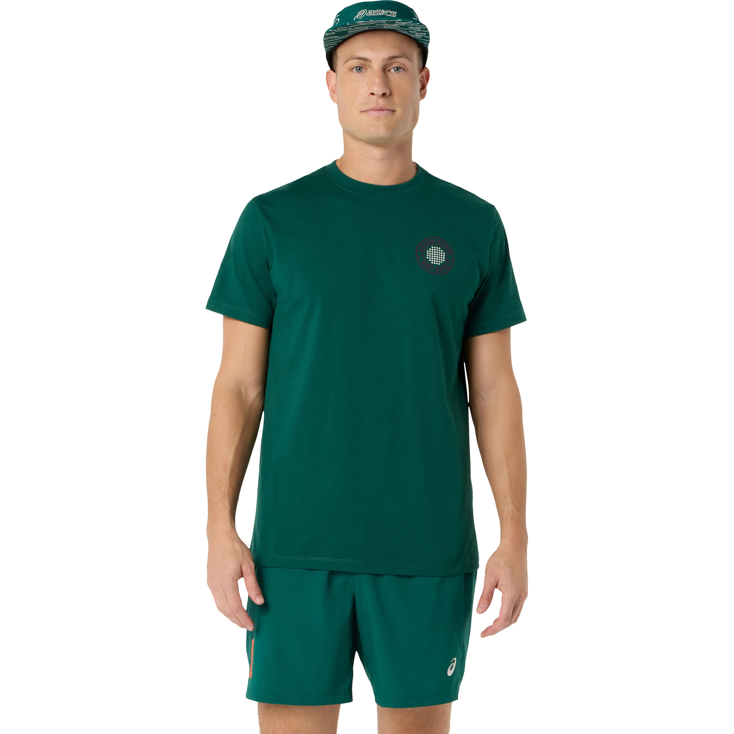 Court Graphic T-Shirt Herren - dunkelgrün