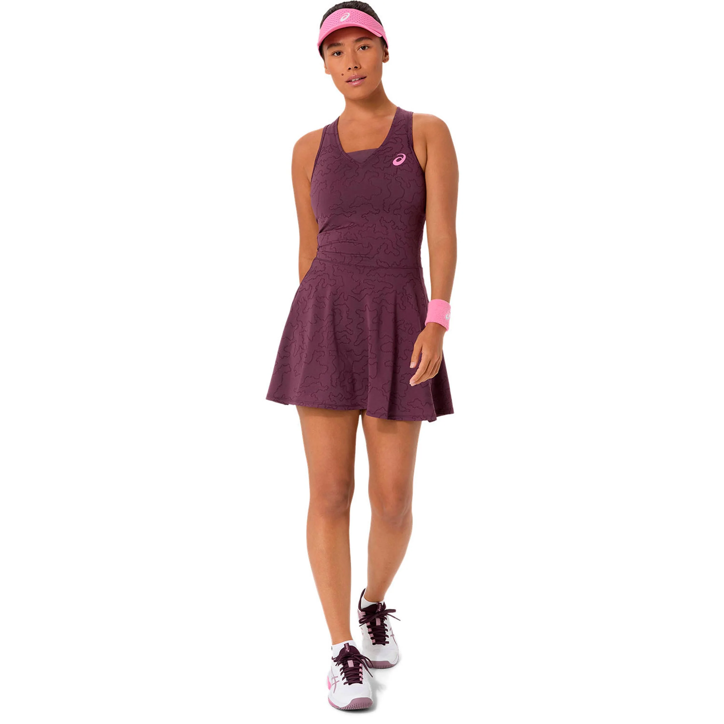 Match Jacquard Kleid Damen - weinrot - Image 7