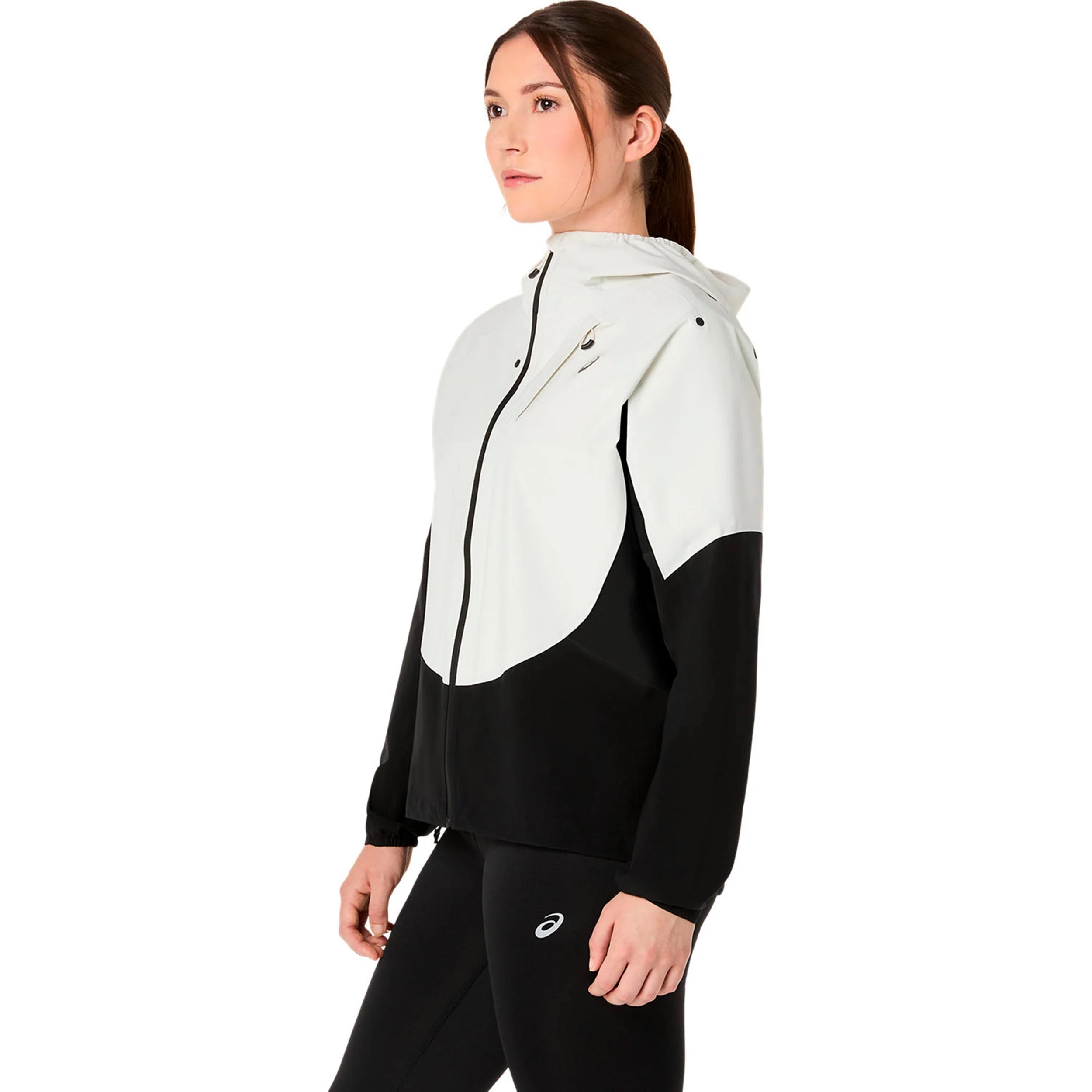 Metarun Waterproof  Laufjacke Damen - schwarz, beige - Image 3