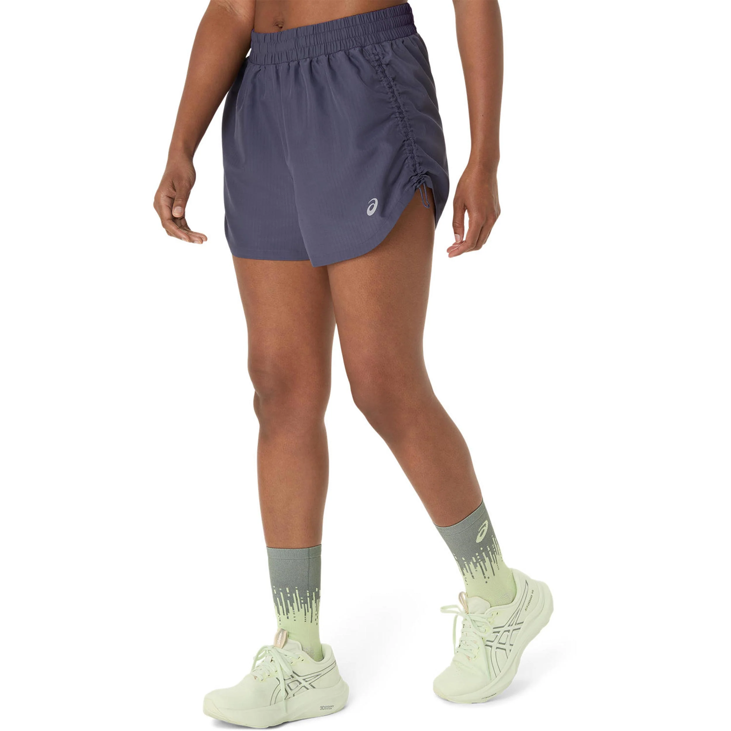 Nagino 4in Run Laufshorts Damen-blaugrau, blau