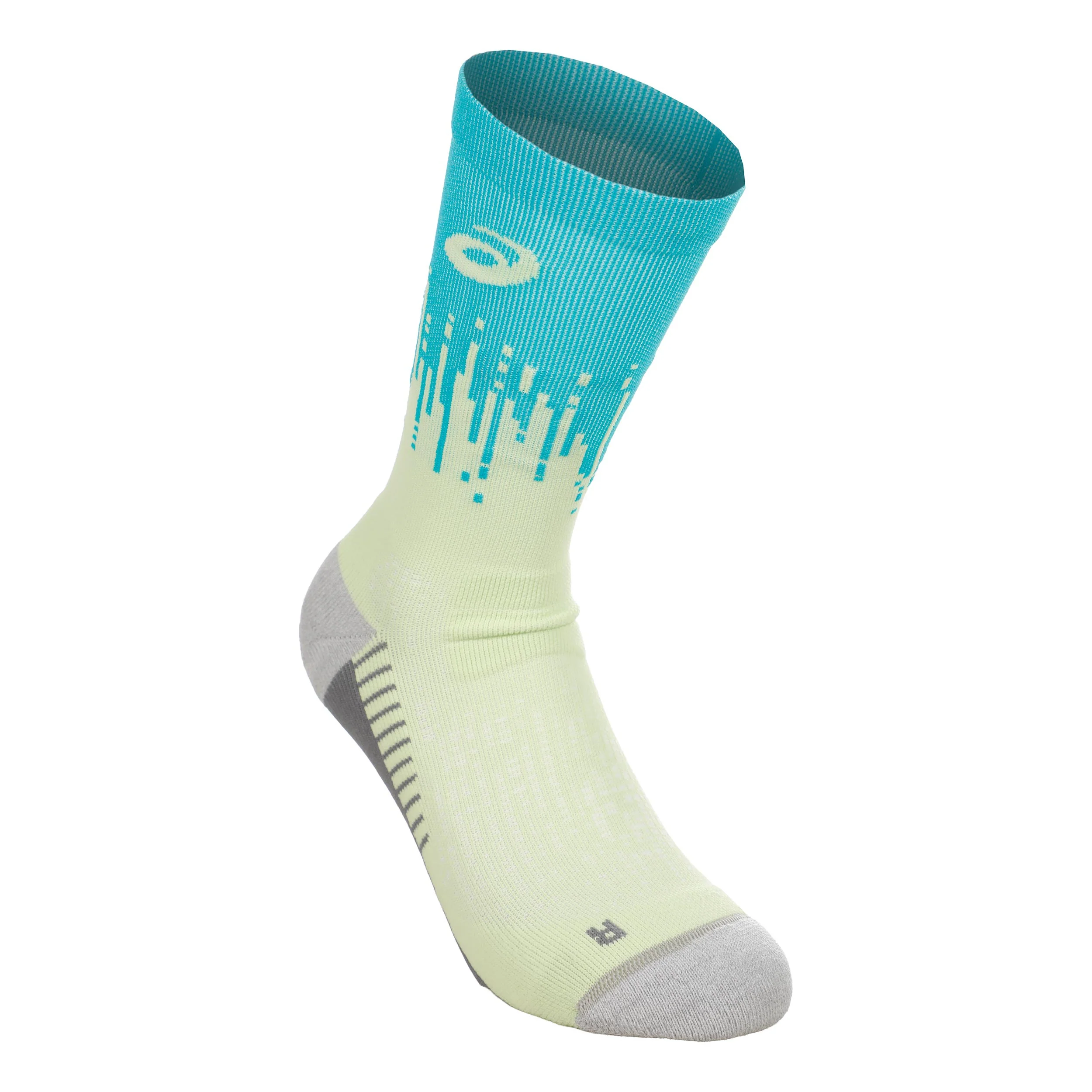 Performance Crew Laufsocken - türkis, neongelb