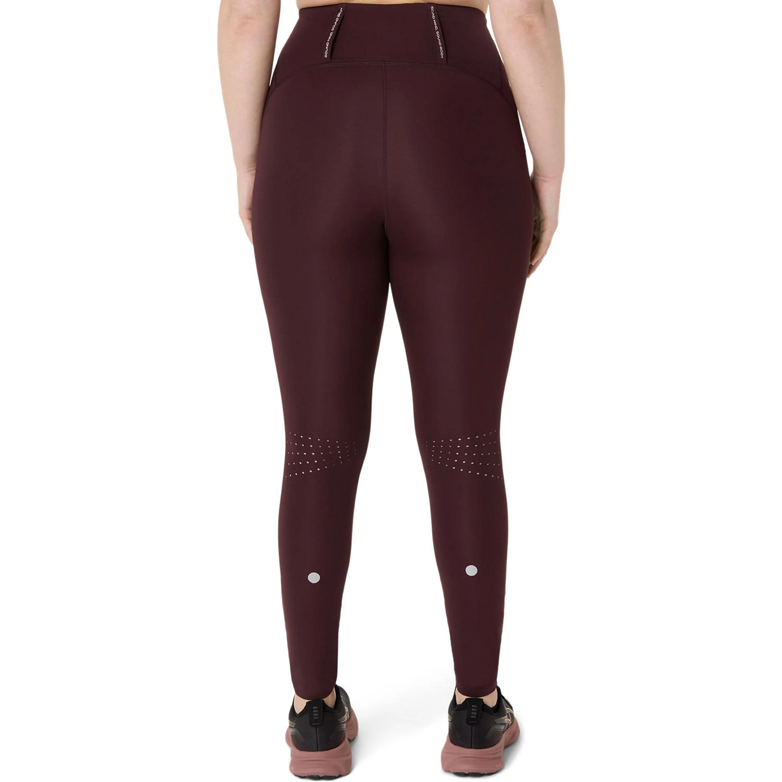 Road High Waist Lauftight Damen - dunkelrot - Image 3