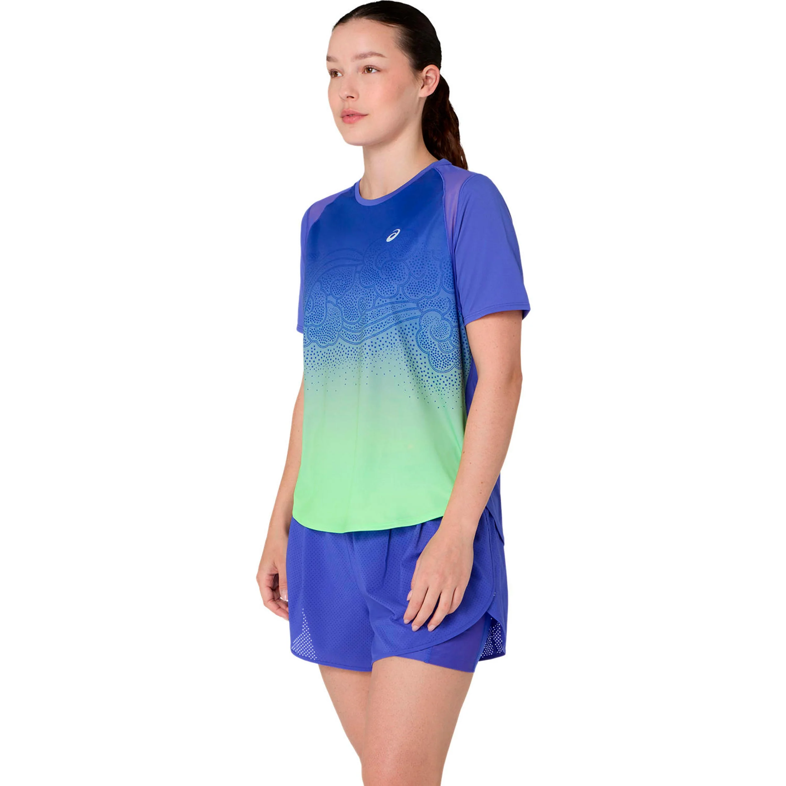 Road Ibuki Laufshirt Damen - blau, grün - Image 3