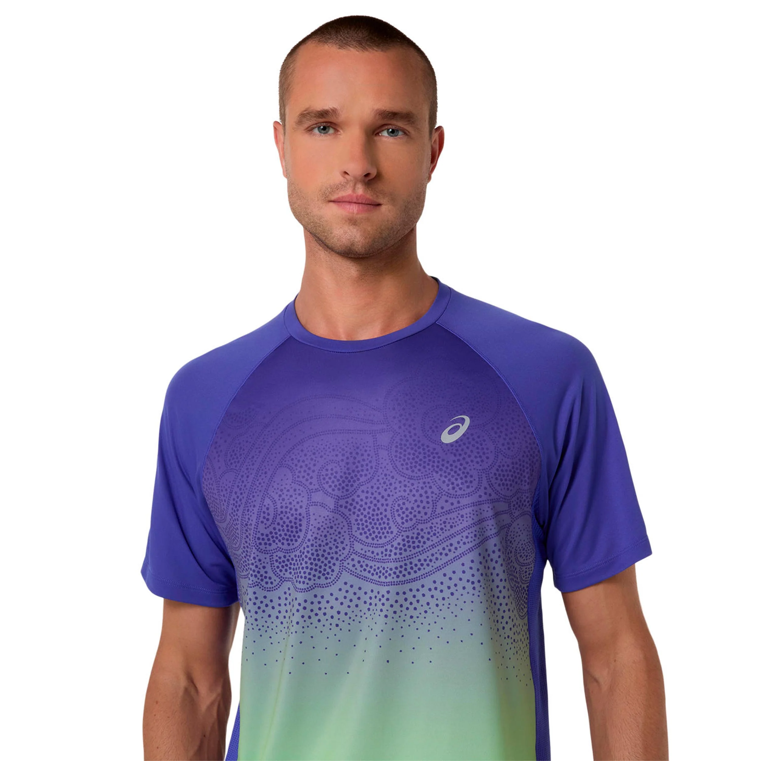 Road Ibuki  Laufshirt Herren - blau, grün - Image 3