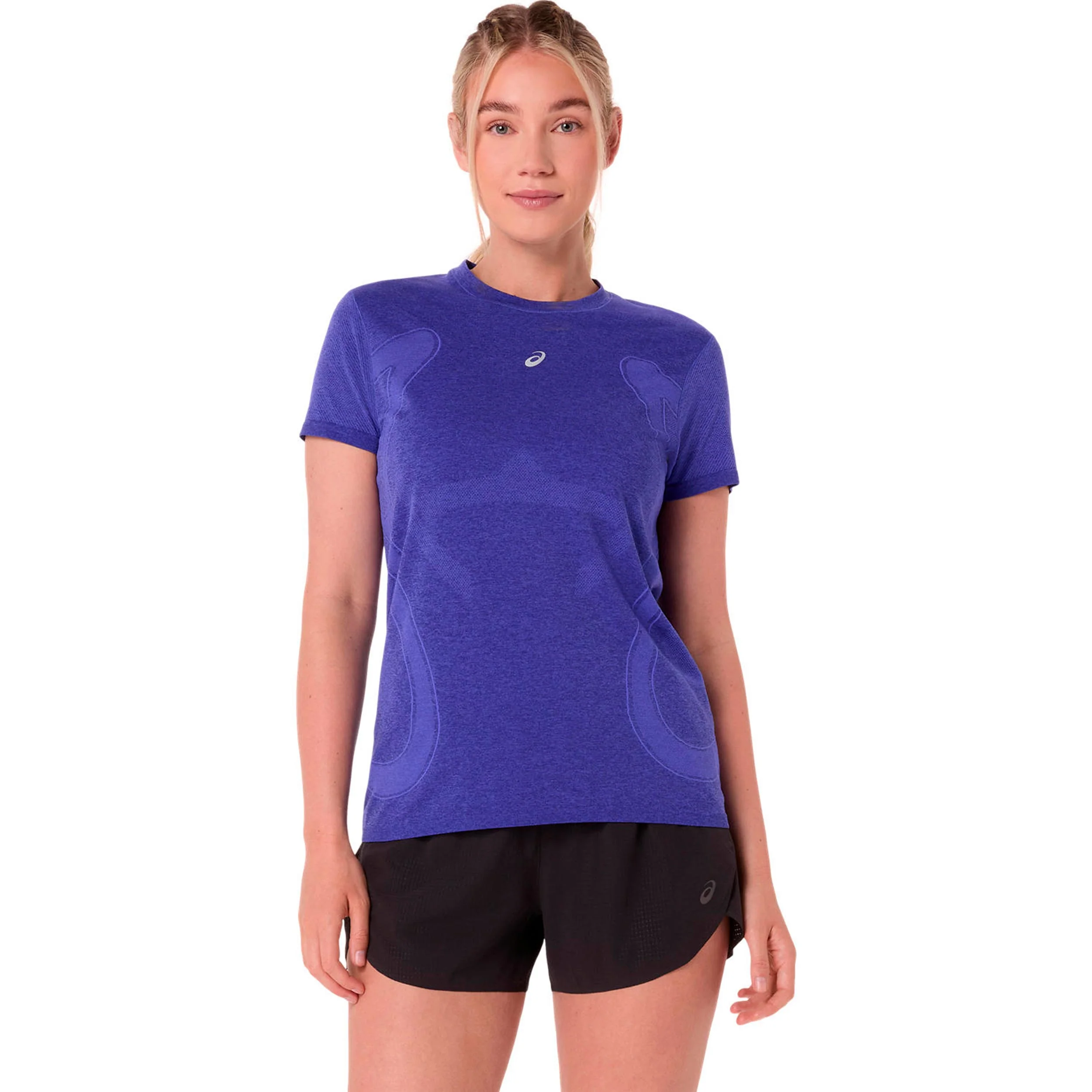 Road Seamless Laufshirt Damen - blau, lila