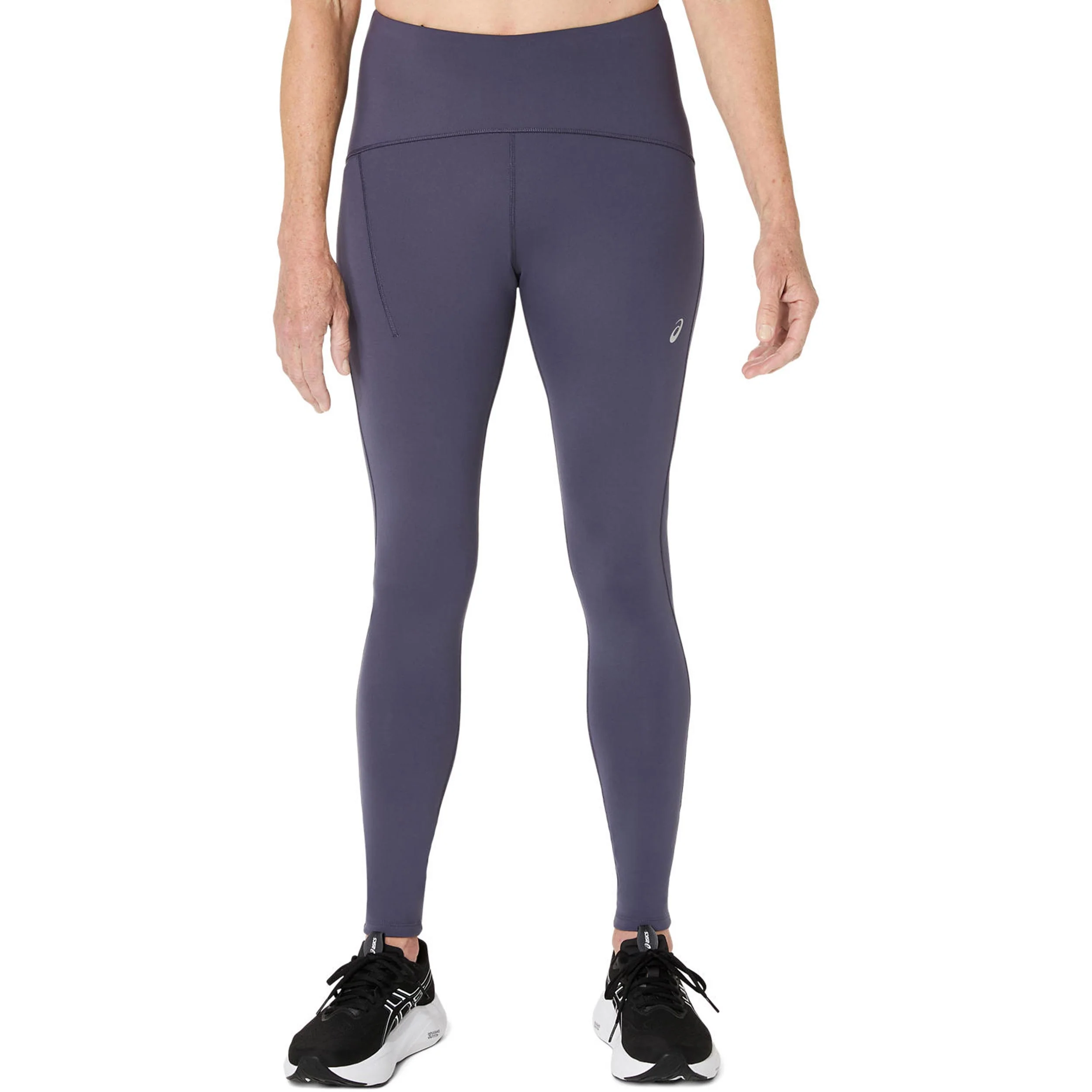 Road Winter High Waist Lauftight Damen - blaugrau