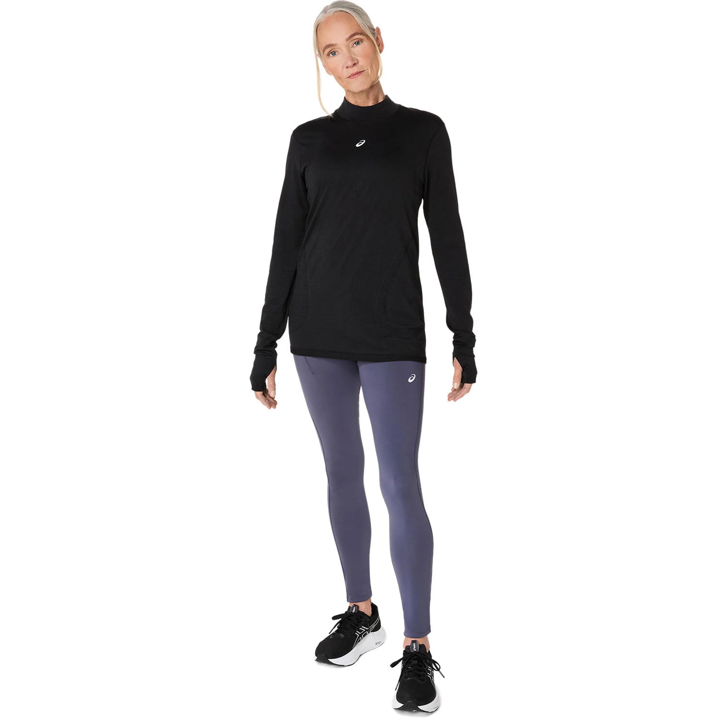 Road Winter High Waist Lauftight Damen - blaugrau - Image 7