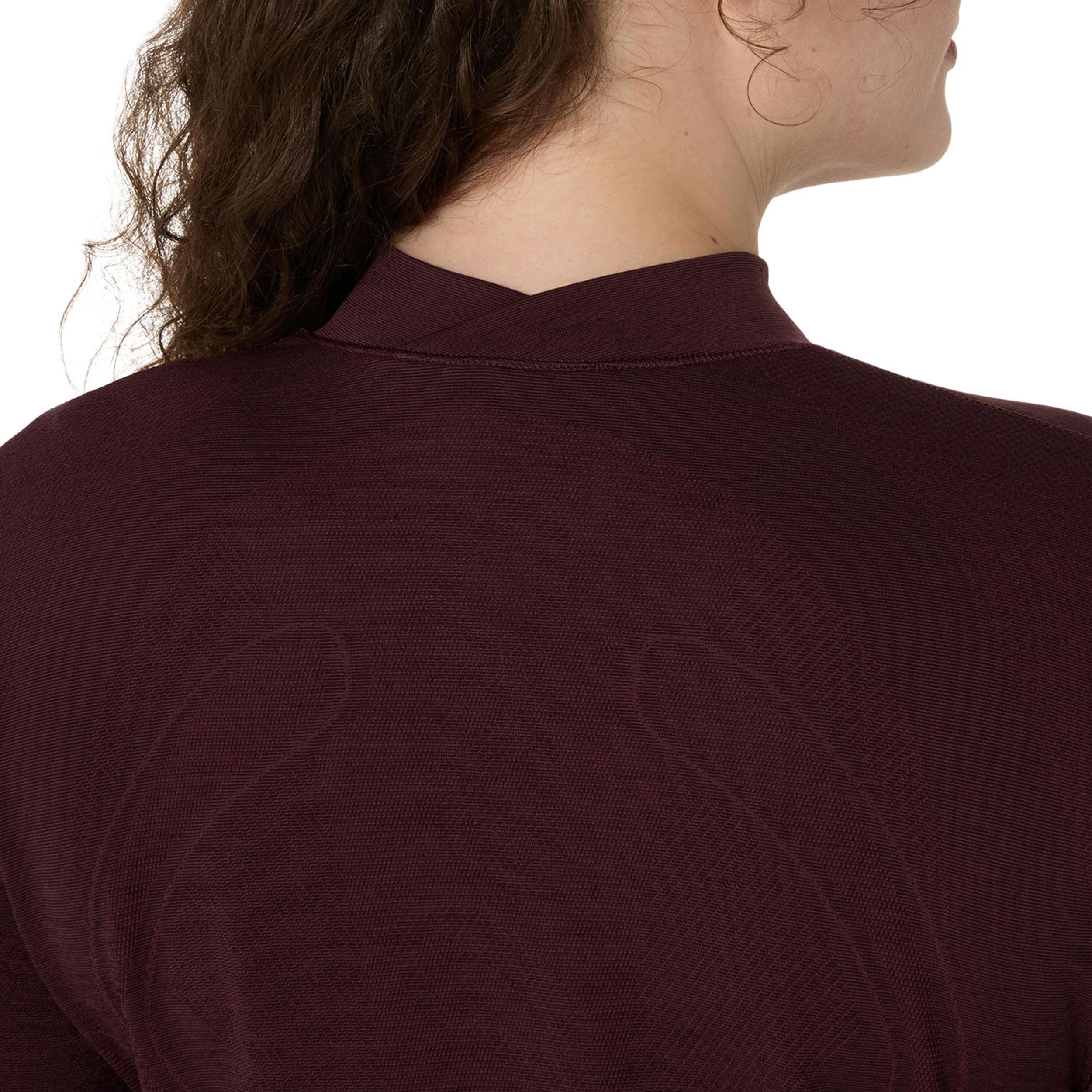 Road Winter Seamless Laufshirt Damen - dunkelrot - Image 4