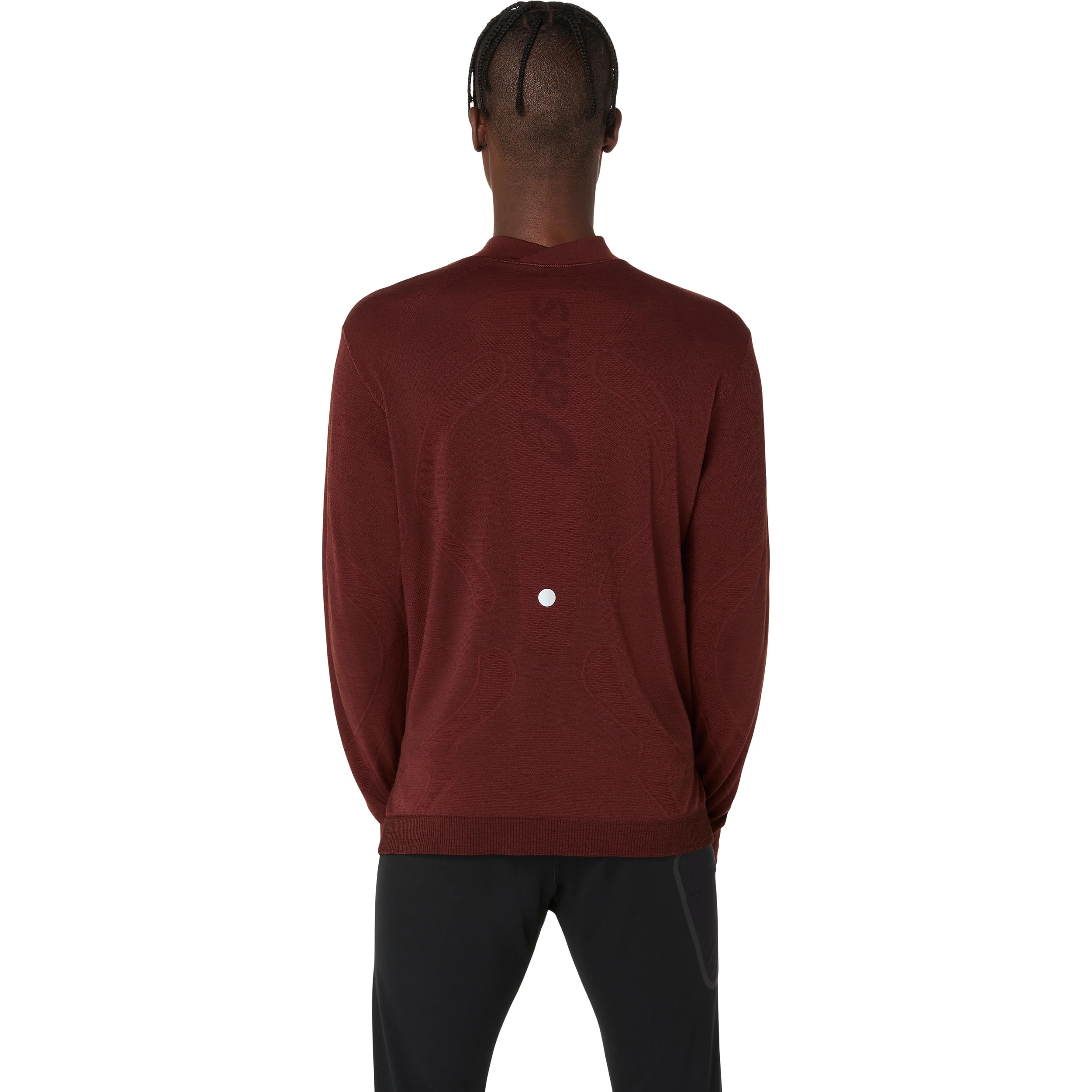 Road Winter Seamless Laufshirt Herren - weinrot - Image 3
