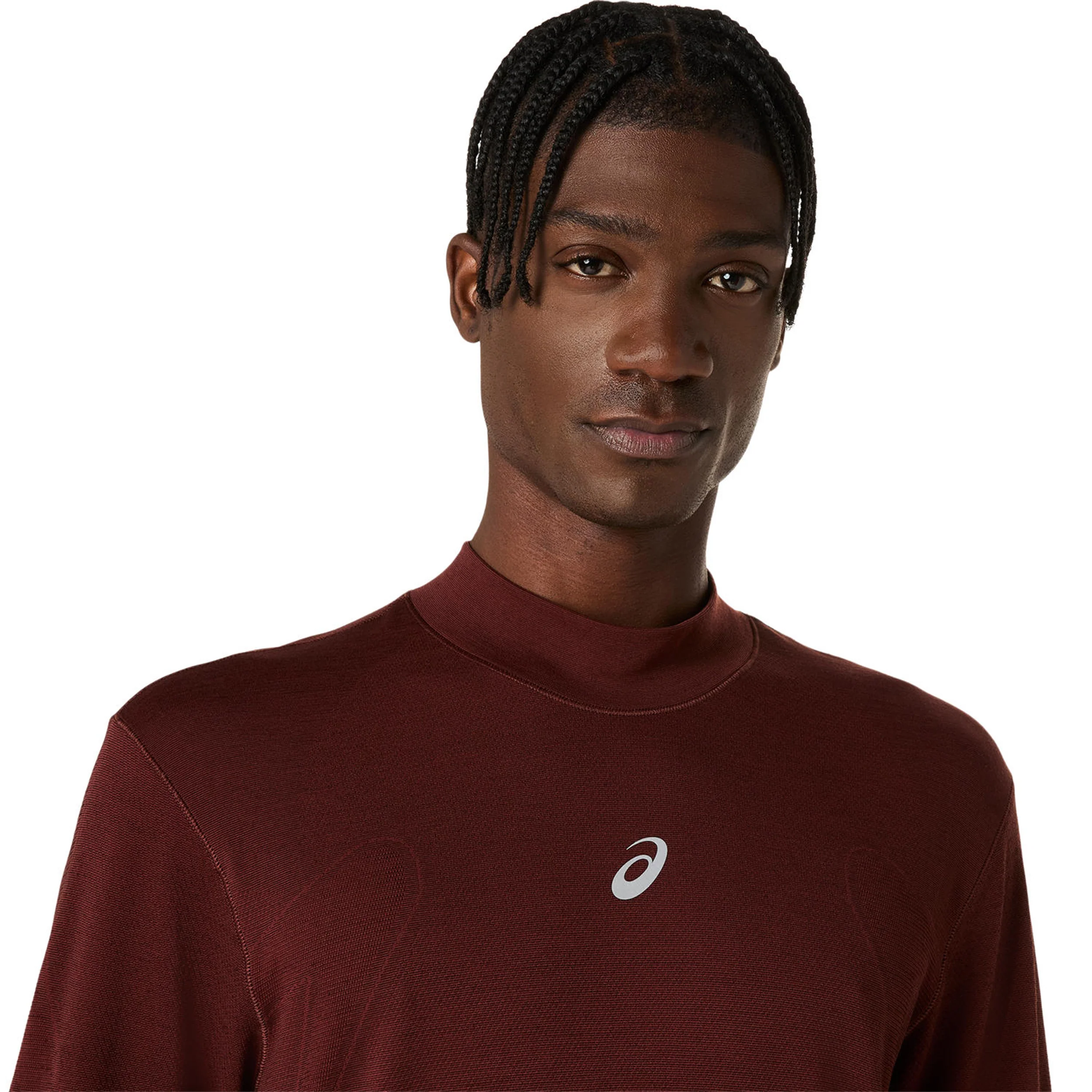 Road Winter Seamless Laufshirt Herren - weinrot - Image 4