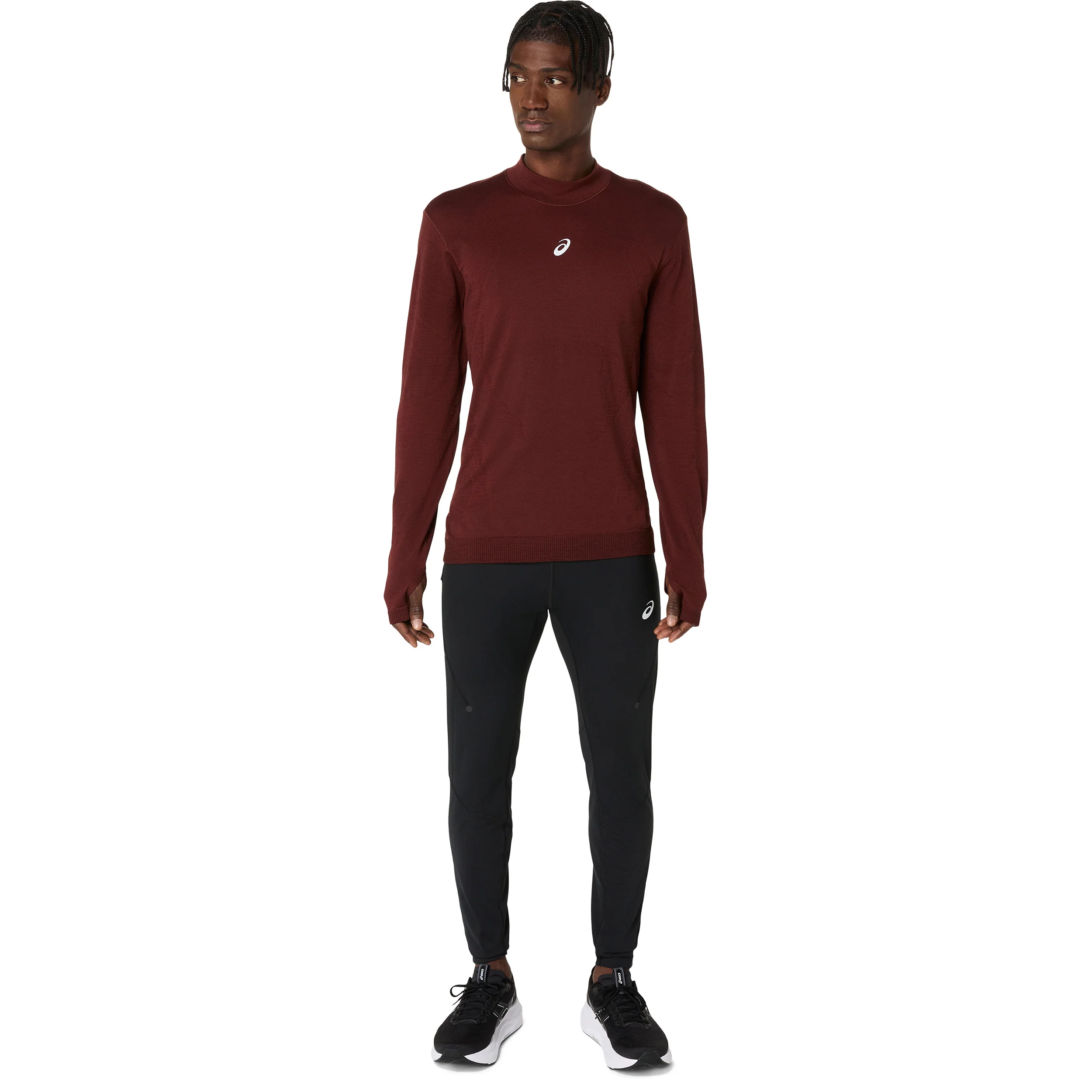 Road Winter Seamless Laufshirt Herren - weinrot - Image 7