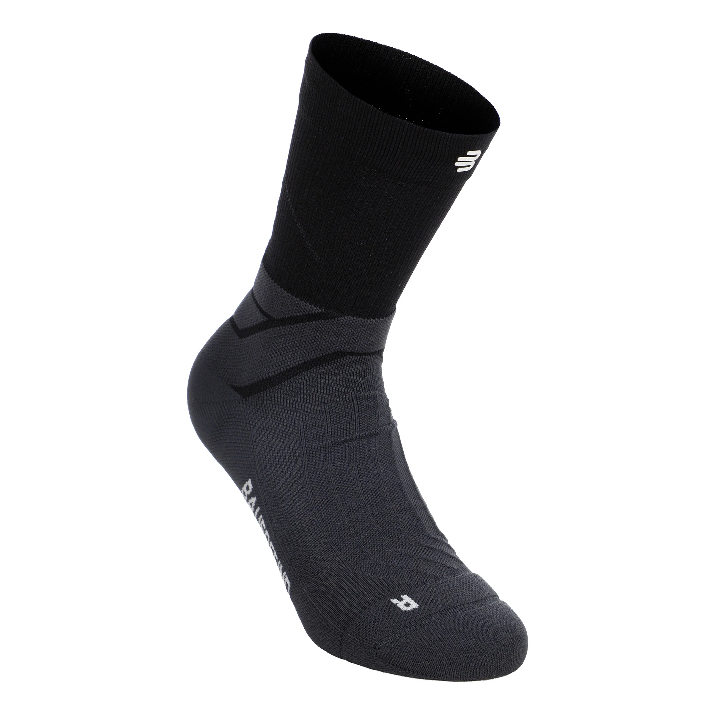 Run Performance Mid Cut Laufsocken Herren-schwarz
