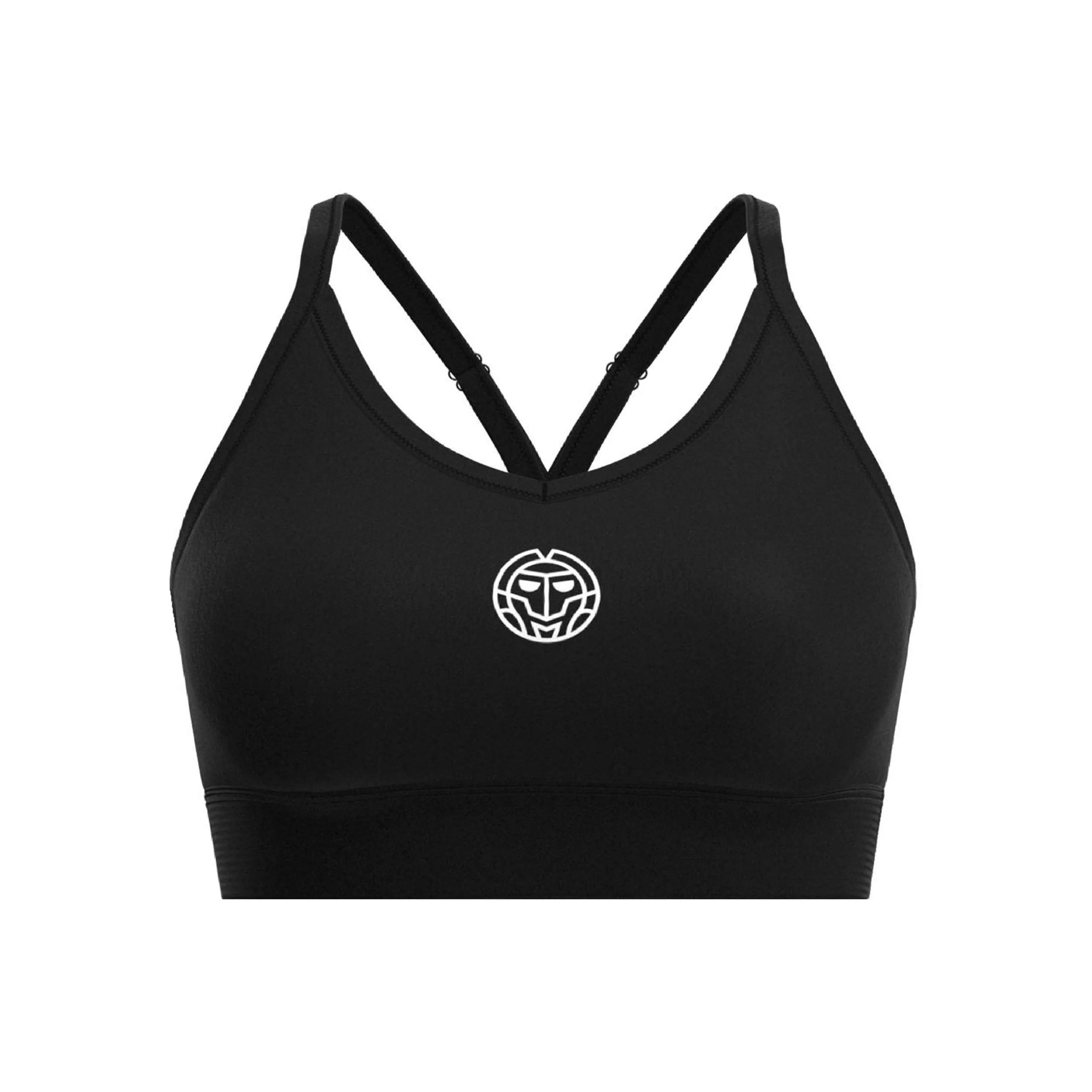 Crew Low Support Strappy Sport-BH Damen-Schwarz