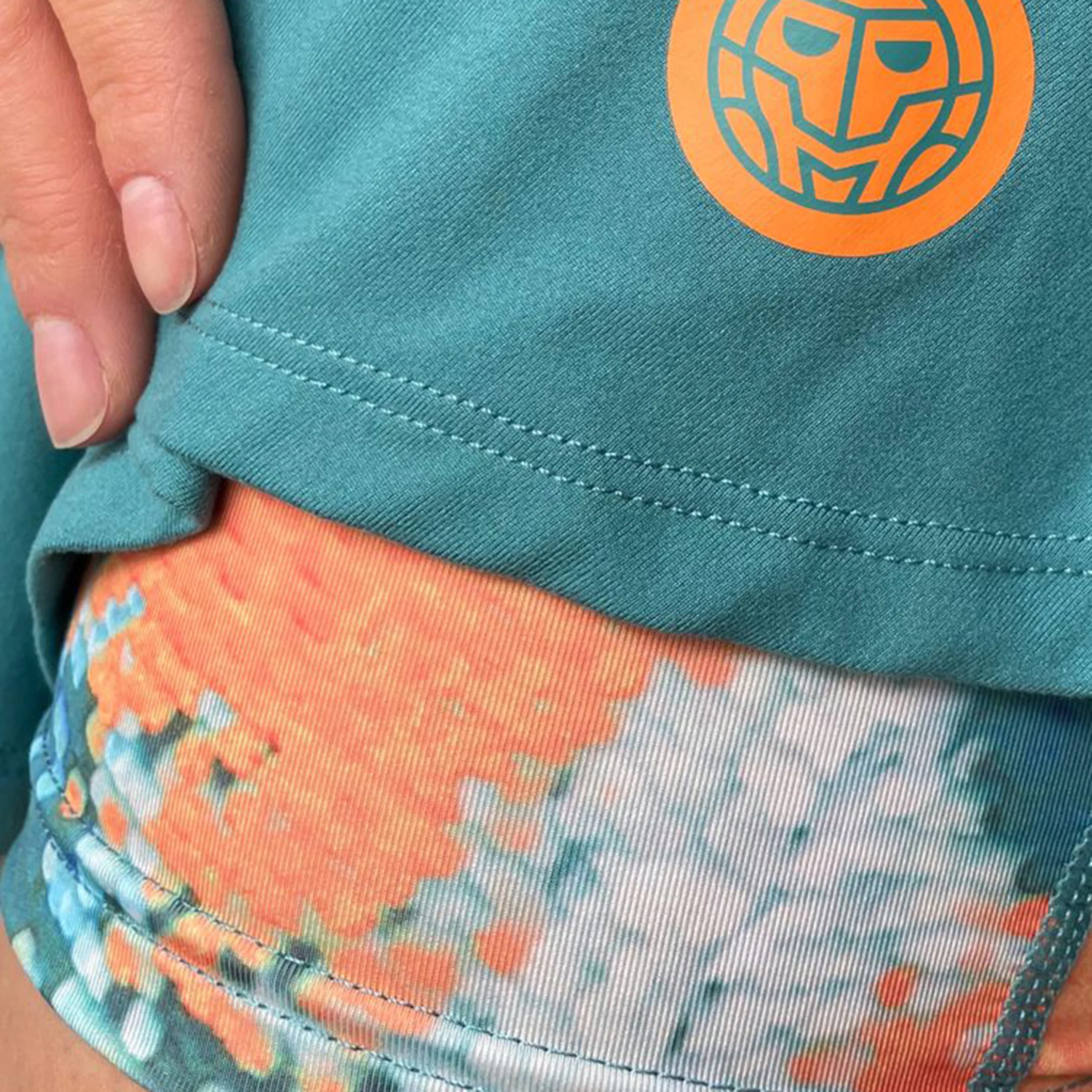 Melbourne 2025 Printed Rock Damen-Petrol,Orange - Image 6