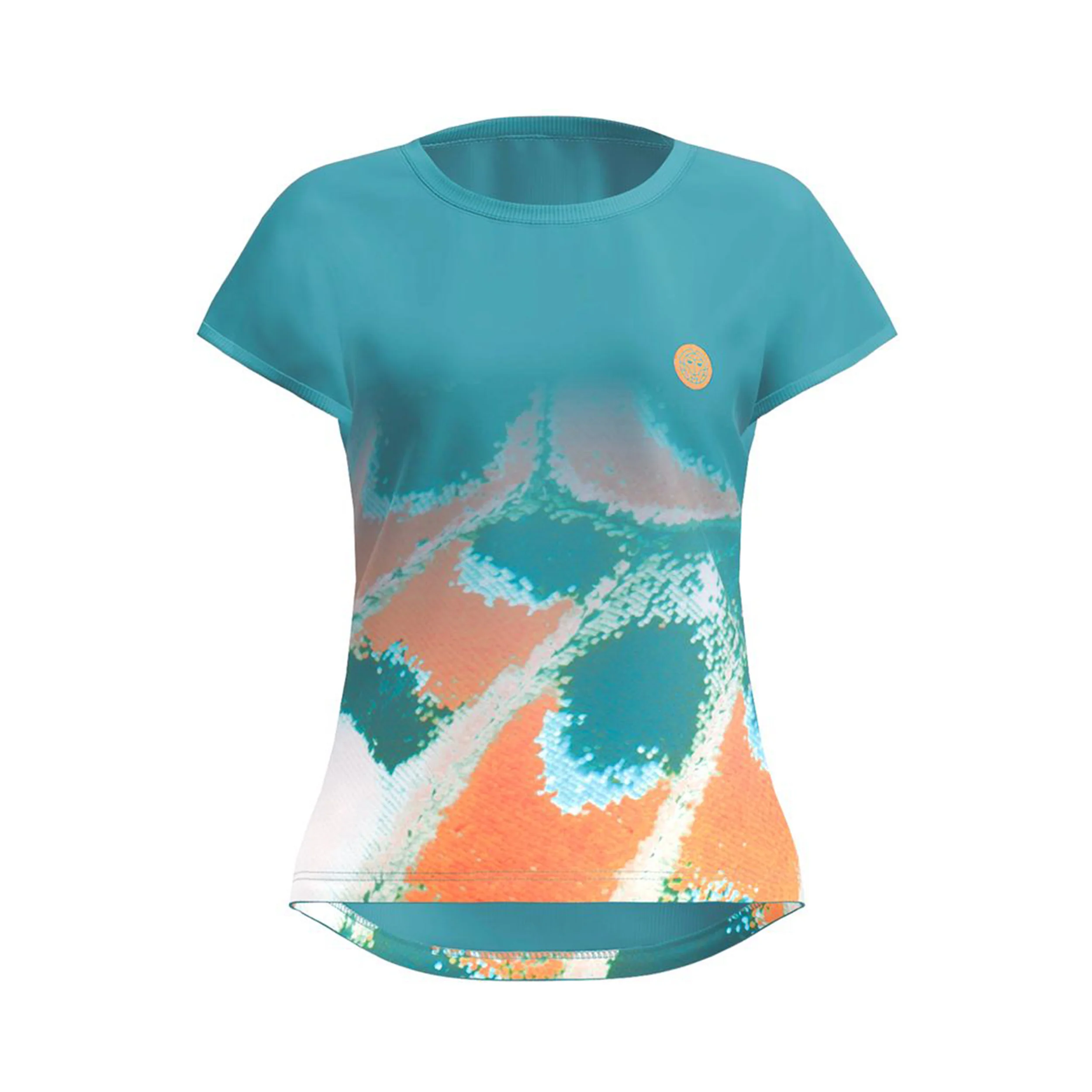 Melbourne 2025 T-Shirt Mädchen-Petrol,Orange