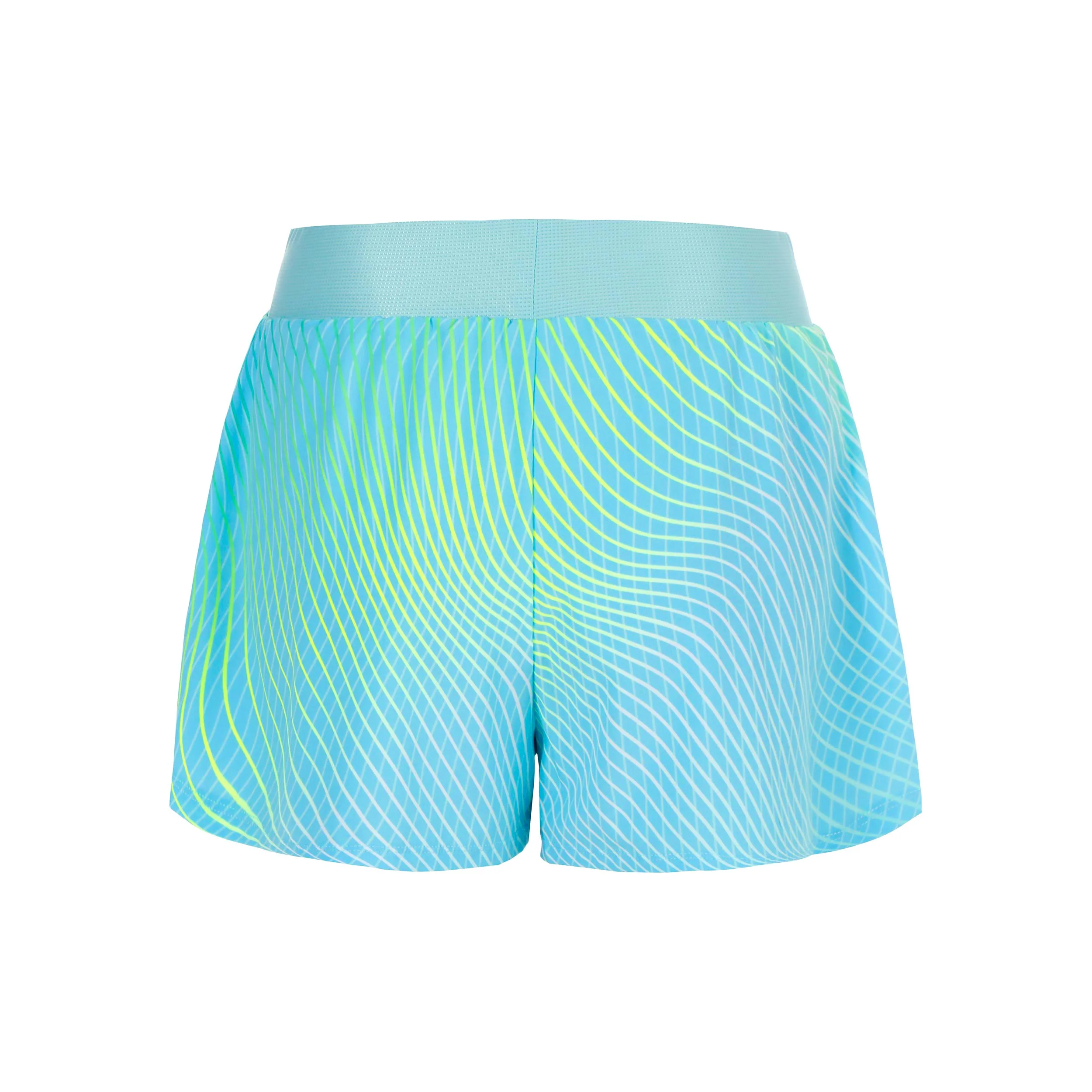 Out of Control 2in1 Shorts Damen-hellblau, neongelb - Image 2