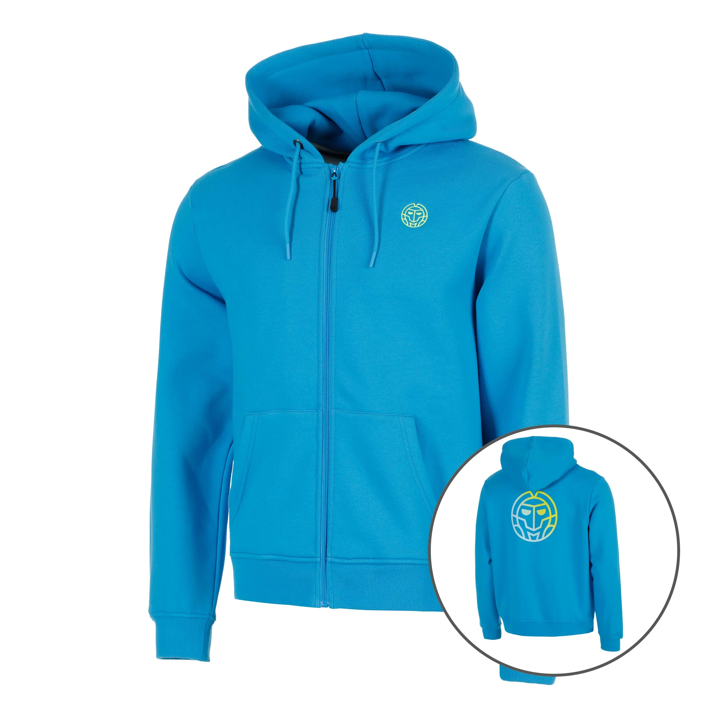 Out of Control Backprint Zip Sweatjacke Herren-blau
