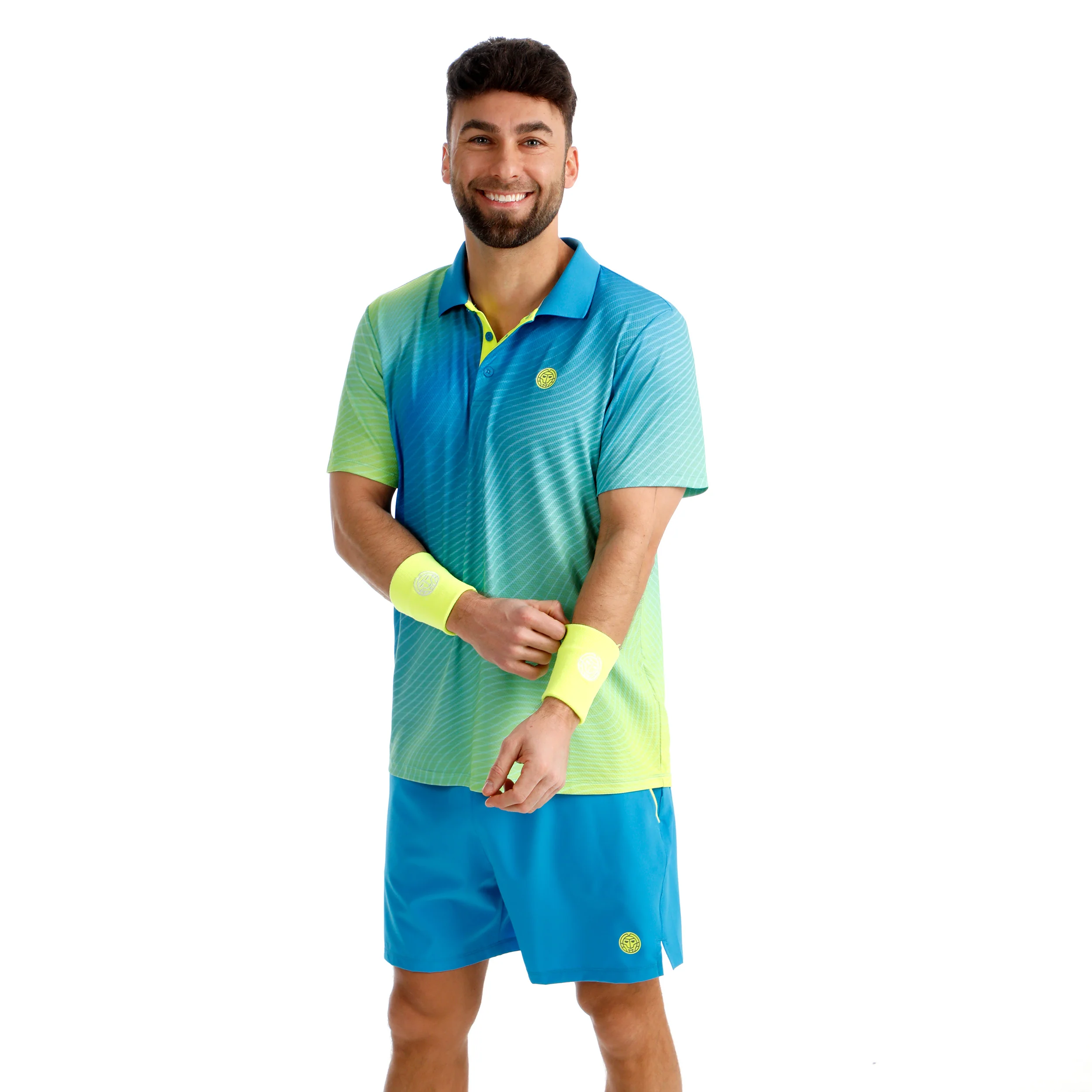 Out of Control Polo Herren-blau, neongelb - Image 4
