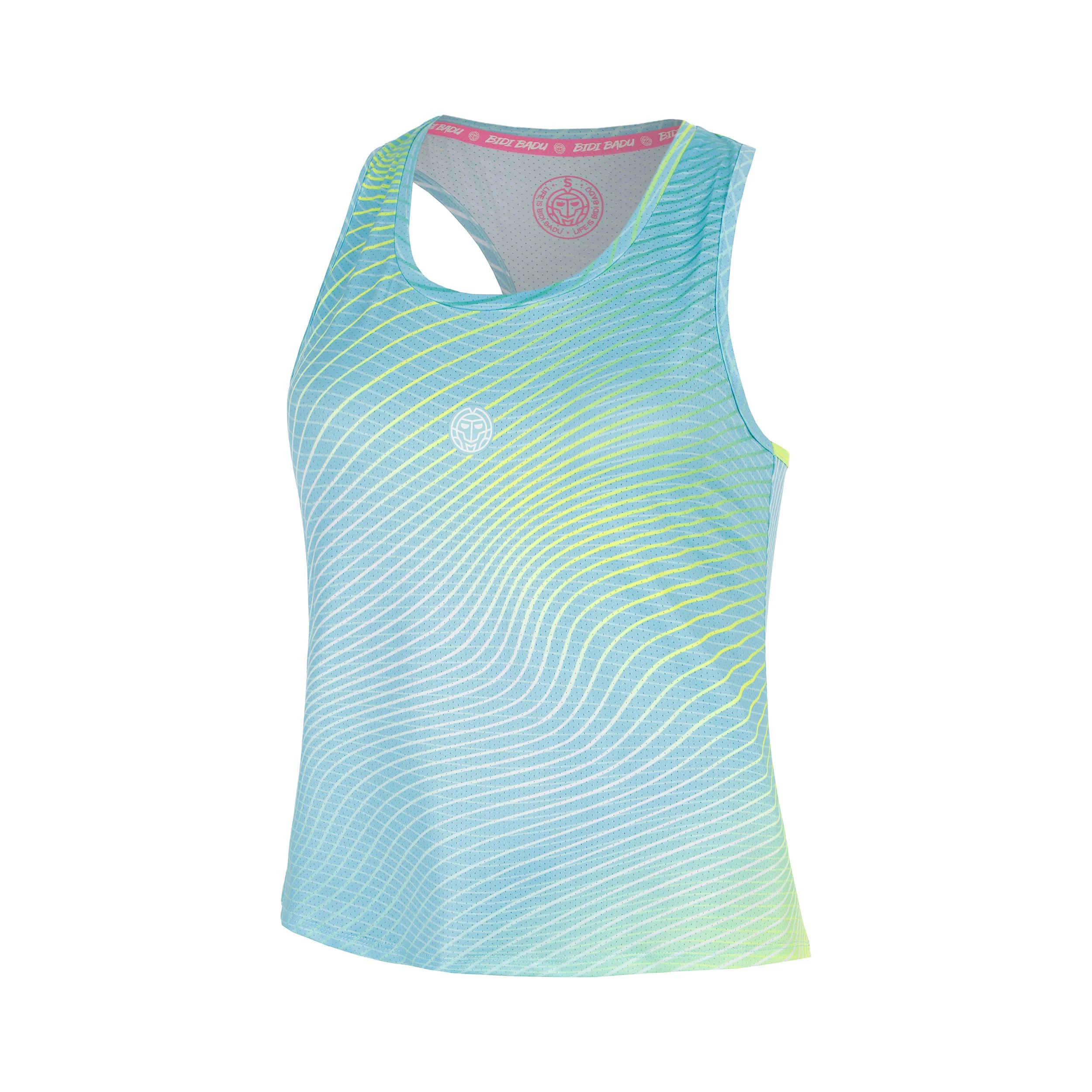 Out of Control Racerback Tank-Top Mädchen - hellblau, neongelb