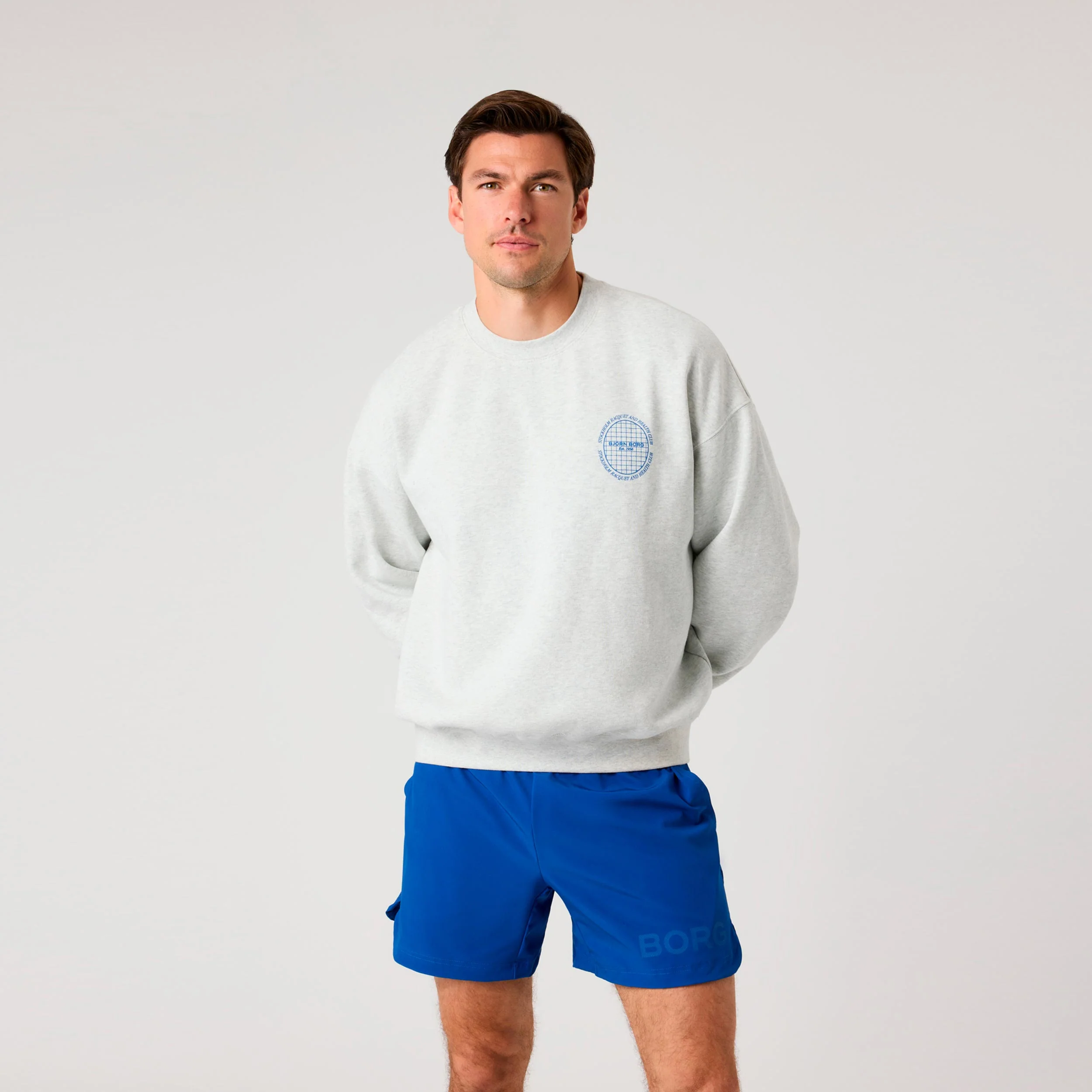 Ace Oversized Sweatshirt Herren - hellgrau