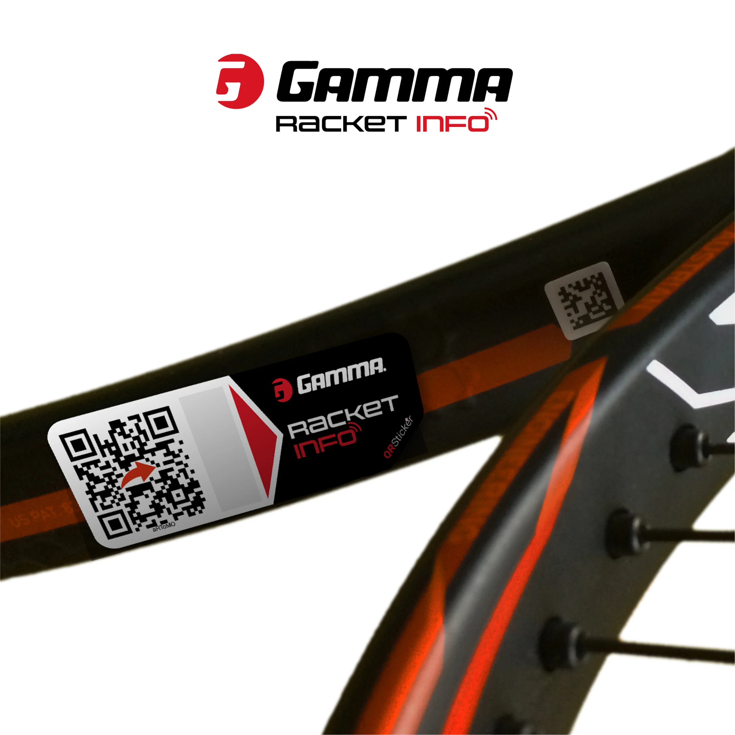 Gamma Racket Info Besaitungsaufkleber 16er Pack-Schwarz - Image 2