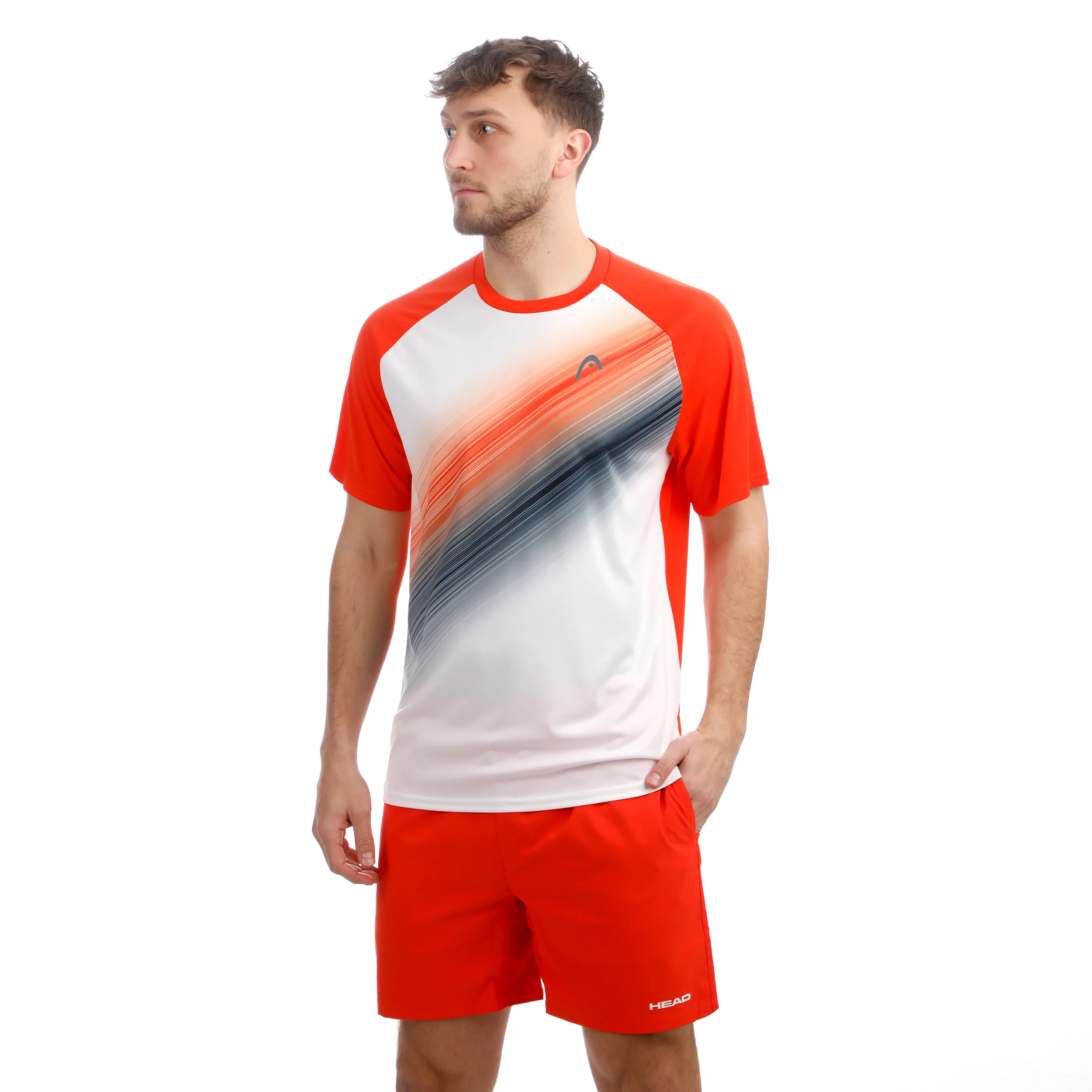 Topspin T-Shirt Herren-rot, weiß - Image 6