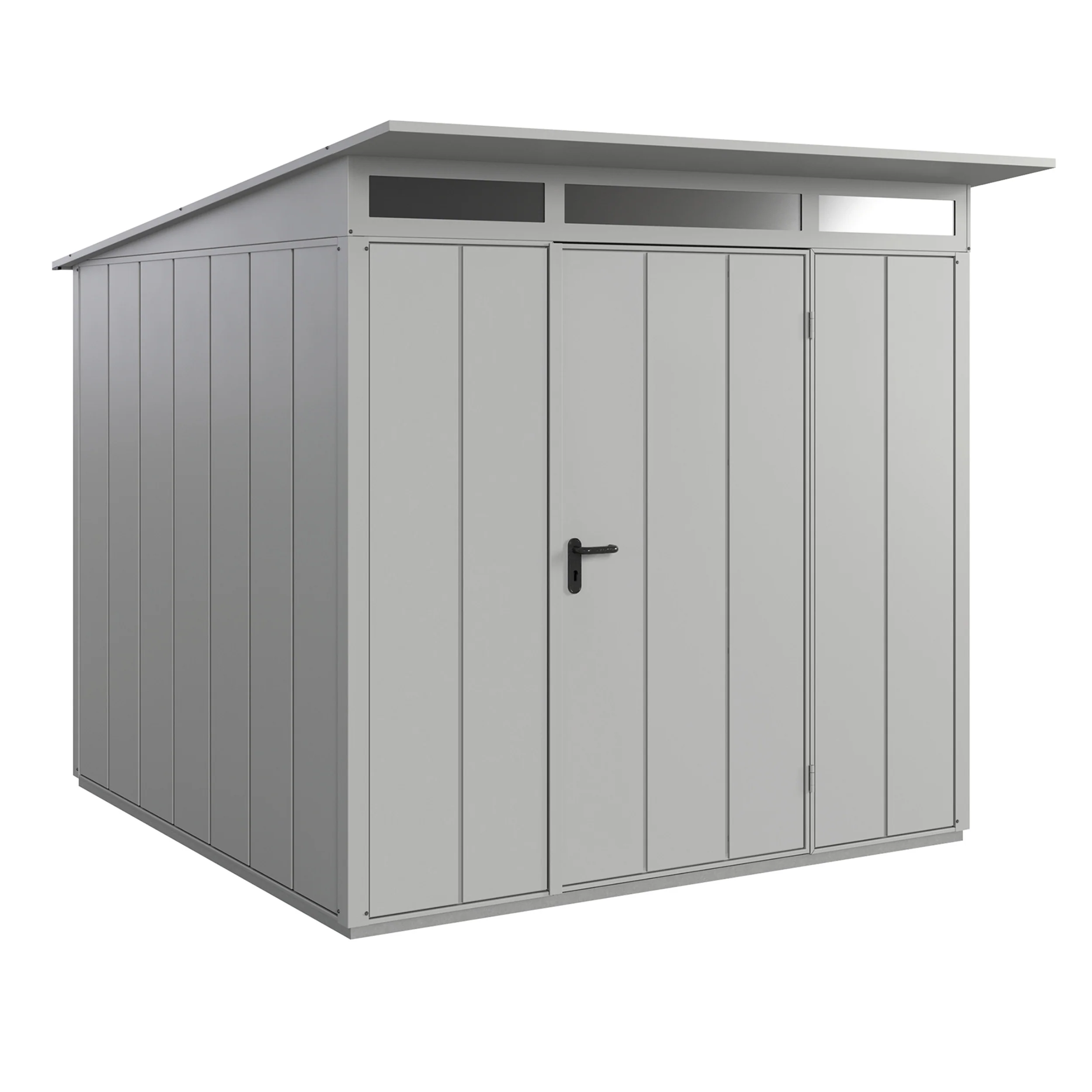 Set Berry Modern-P,Typ 2 Gerätehaus-Weißaluminium