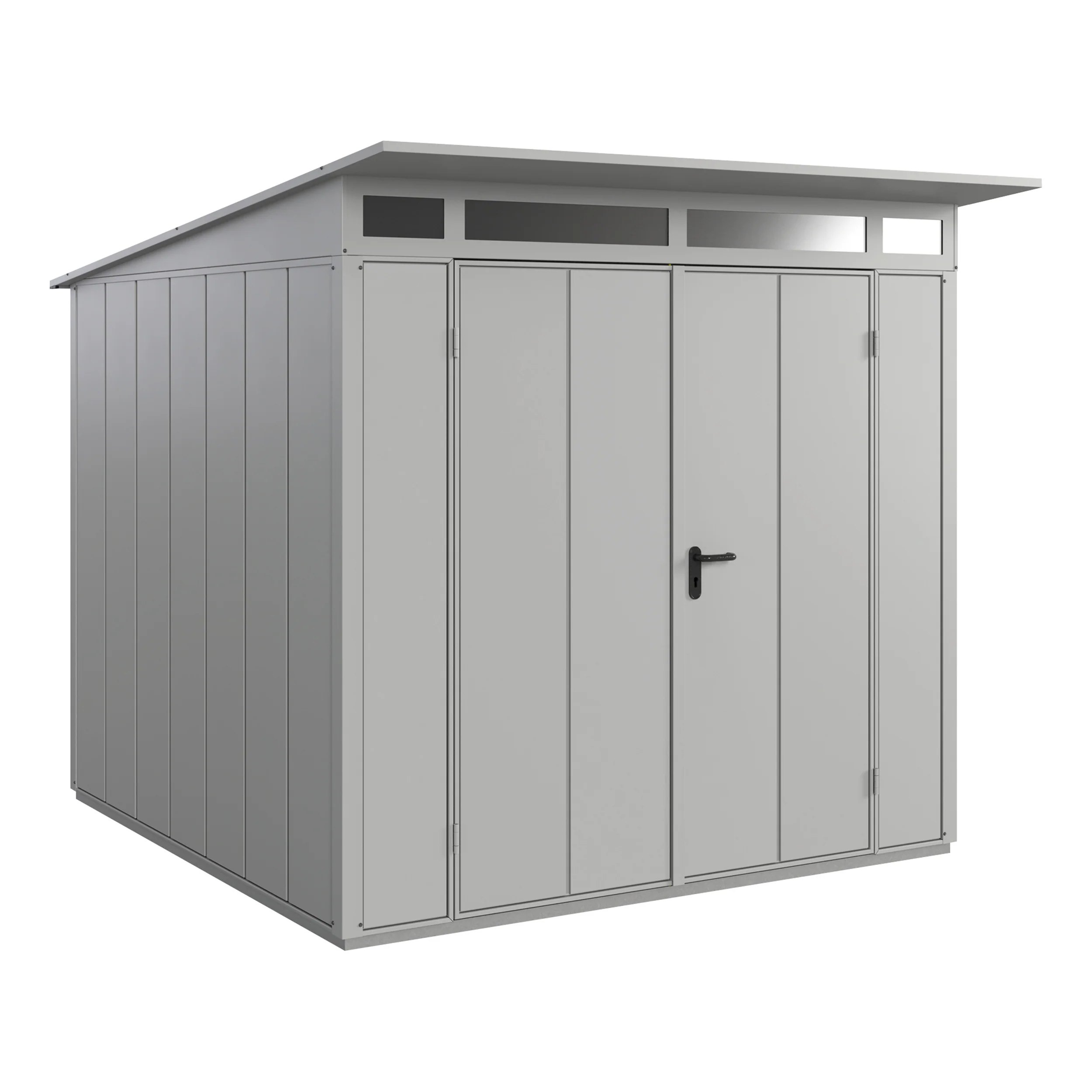 Set Berry Modern-P,Typ 2 Gerätehaus-Weißaluminium