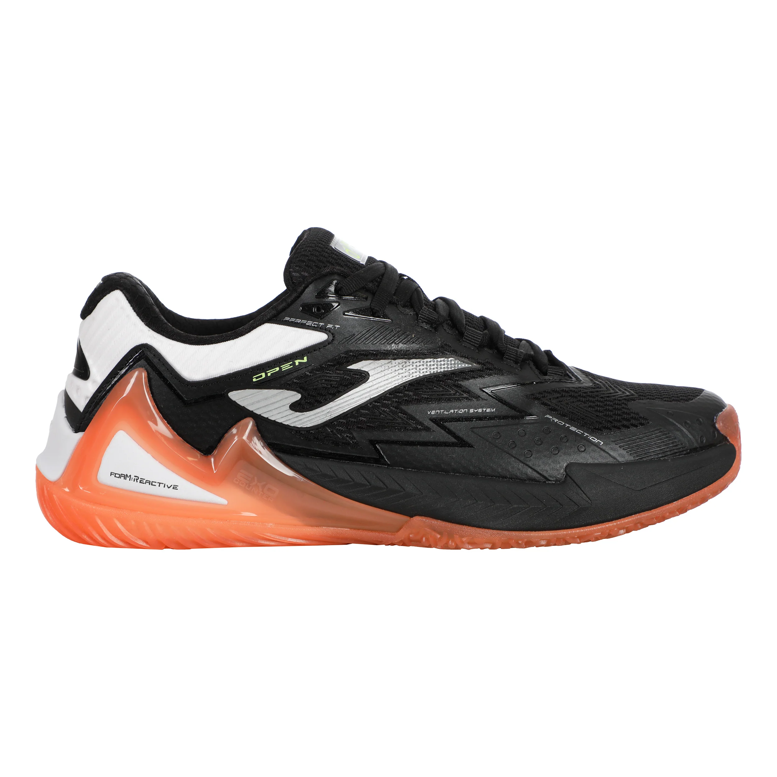 Open Padelschuh Herren-Schwarz,Koralle