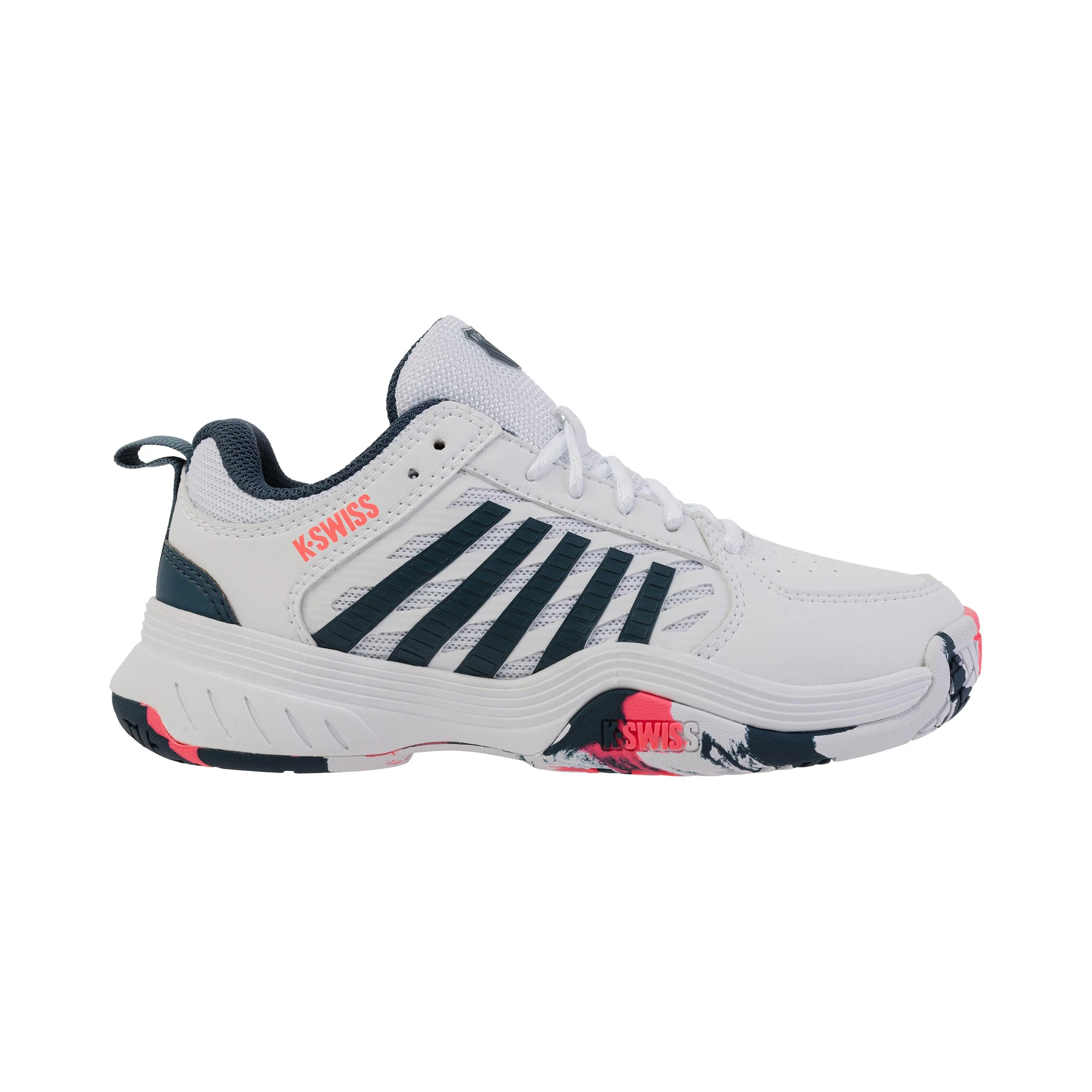 Court Express 2 Allcourtschuh Kinder-Weiß,Petrol