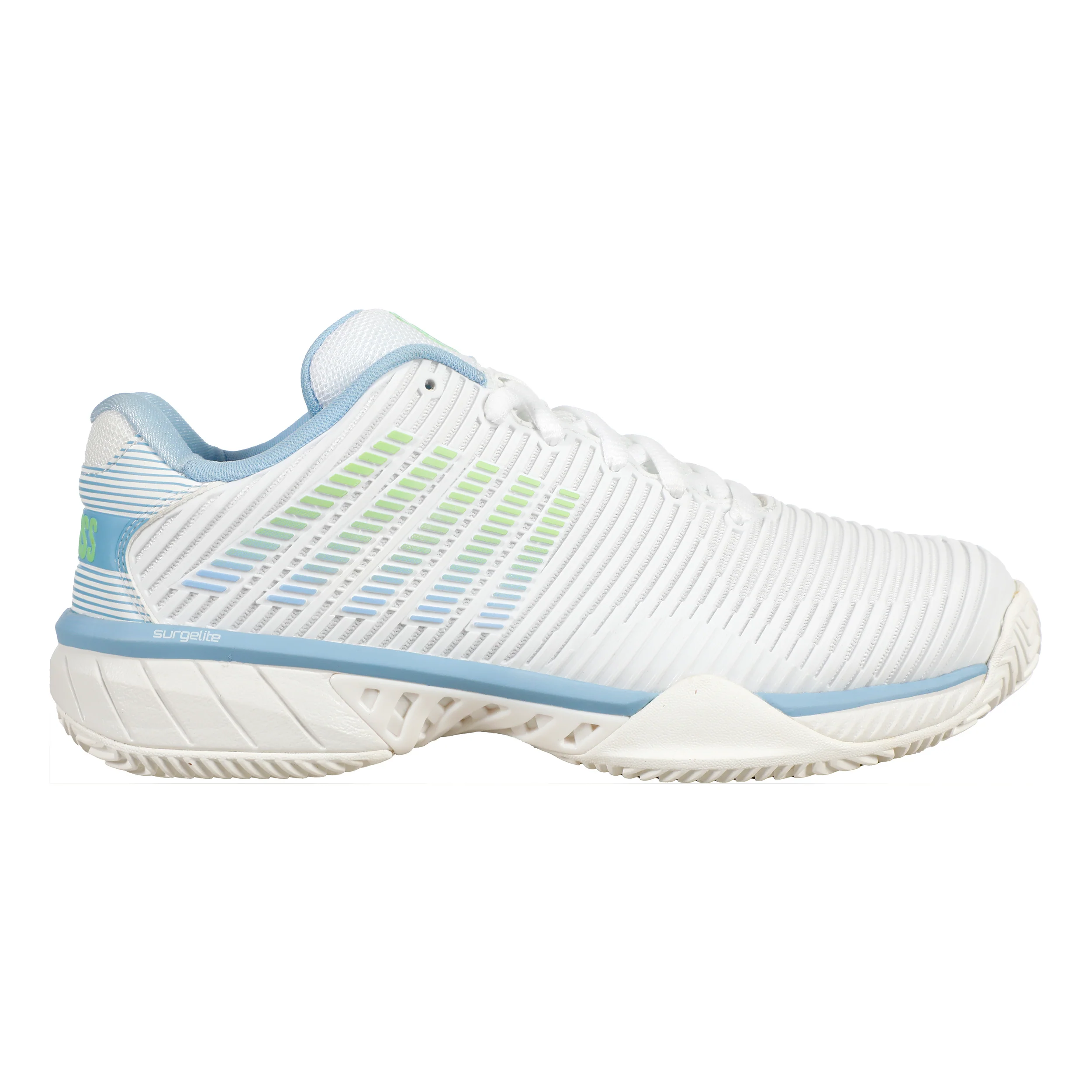 Hypercourt Express 2 Sandplatzschuh Damen-Weiß,Hellblau