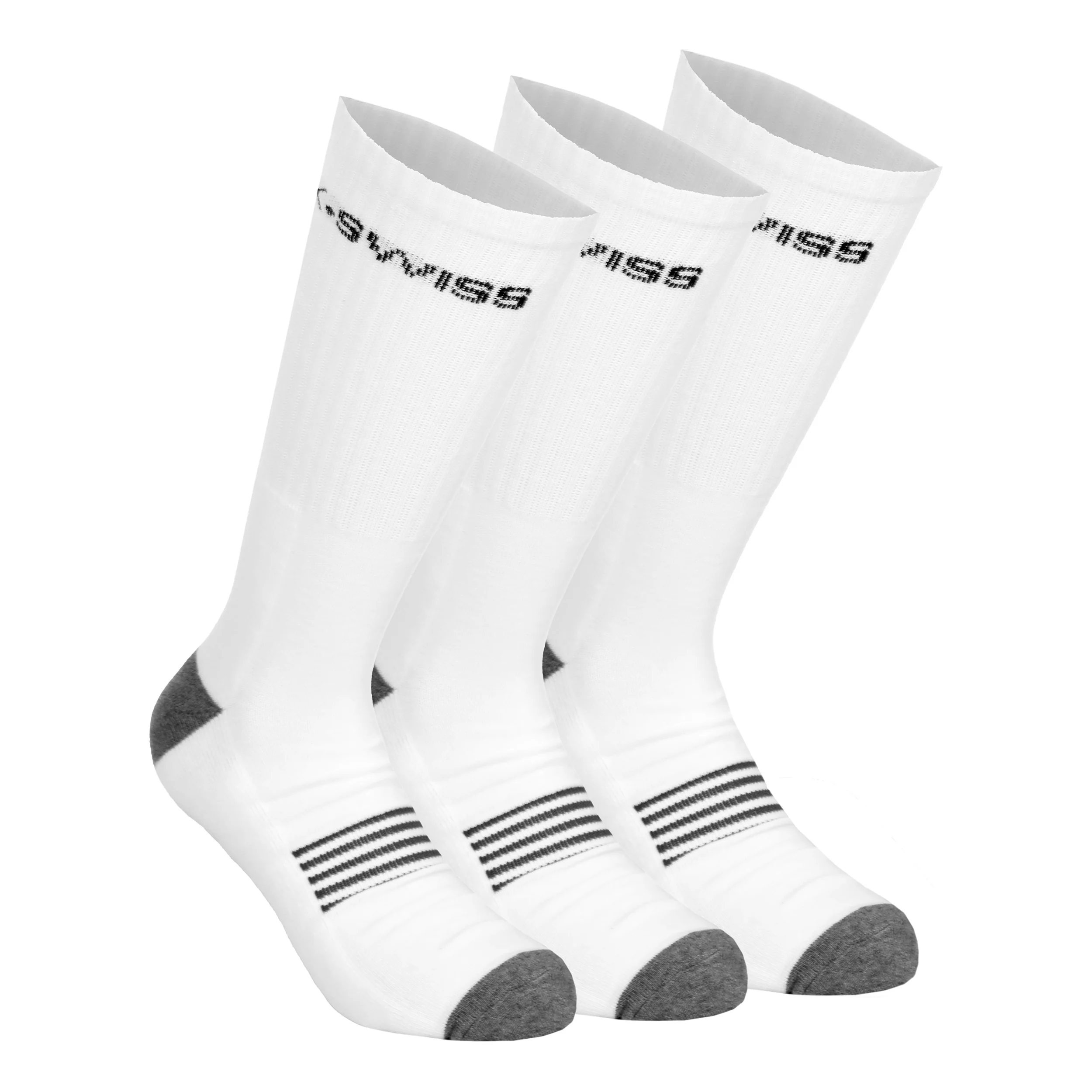 Tennissocken - 3er Pack Unisex-weiß, schwarz