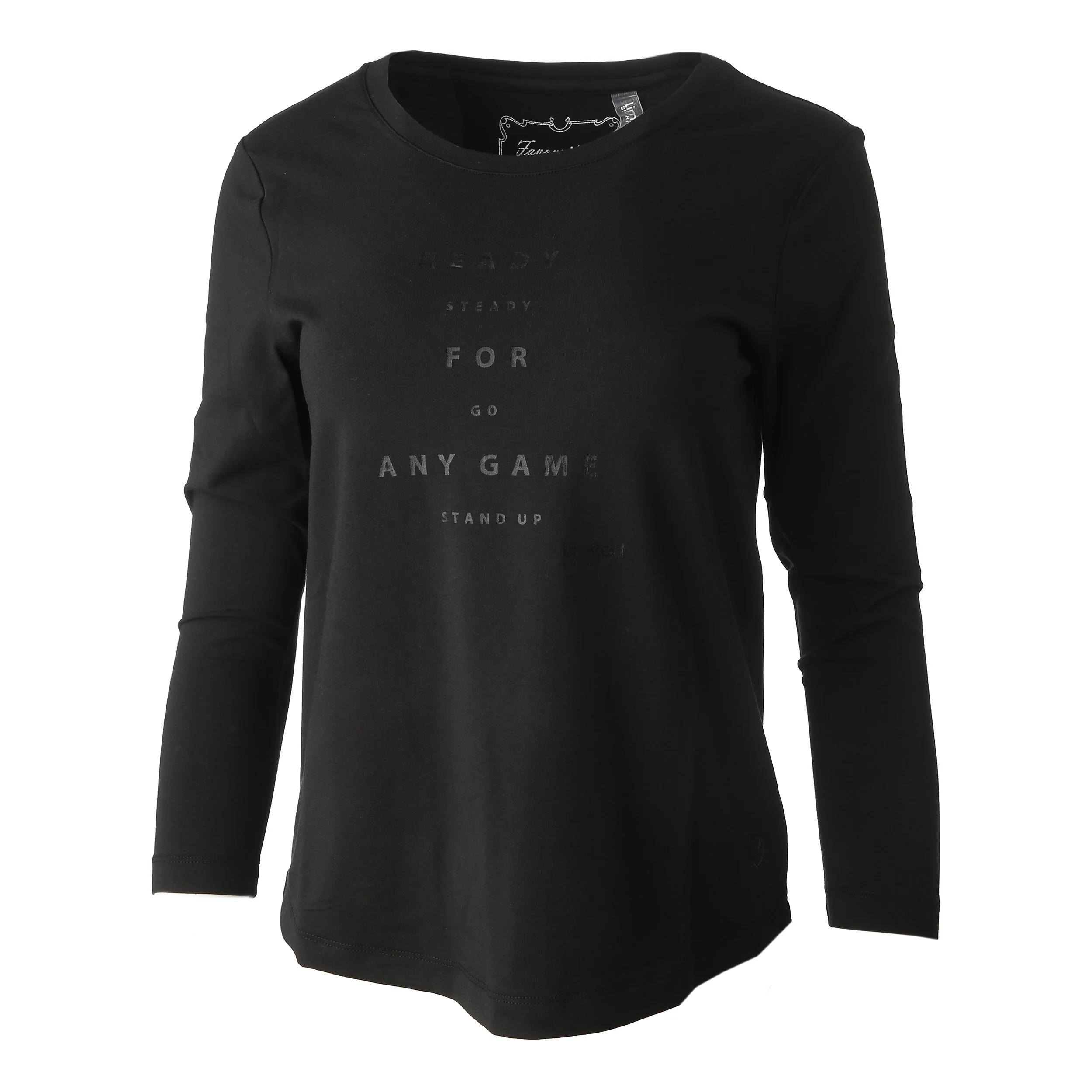 Laura Longsleeve Damen - schwarz, silber