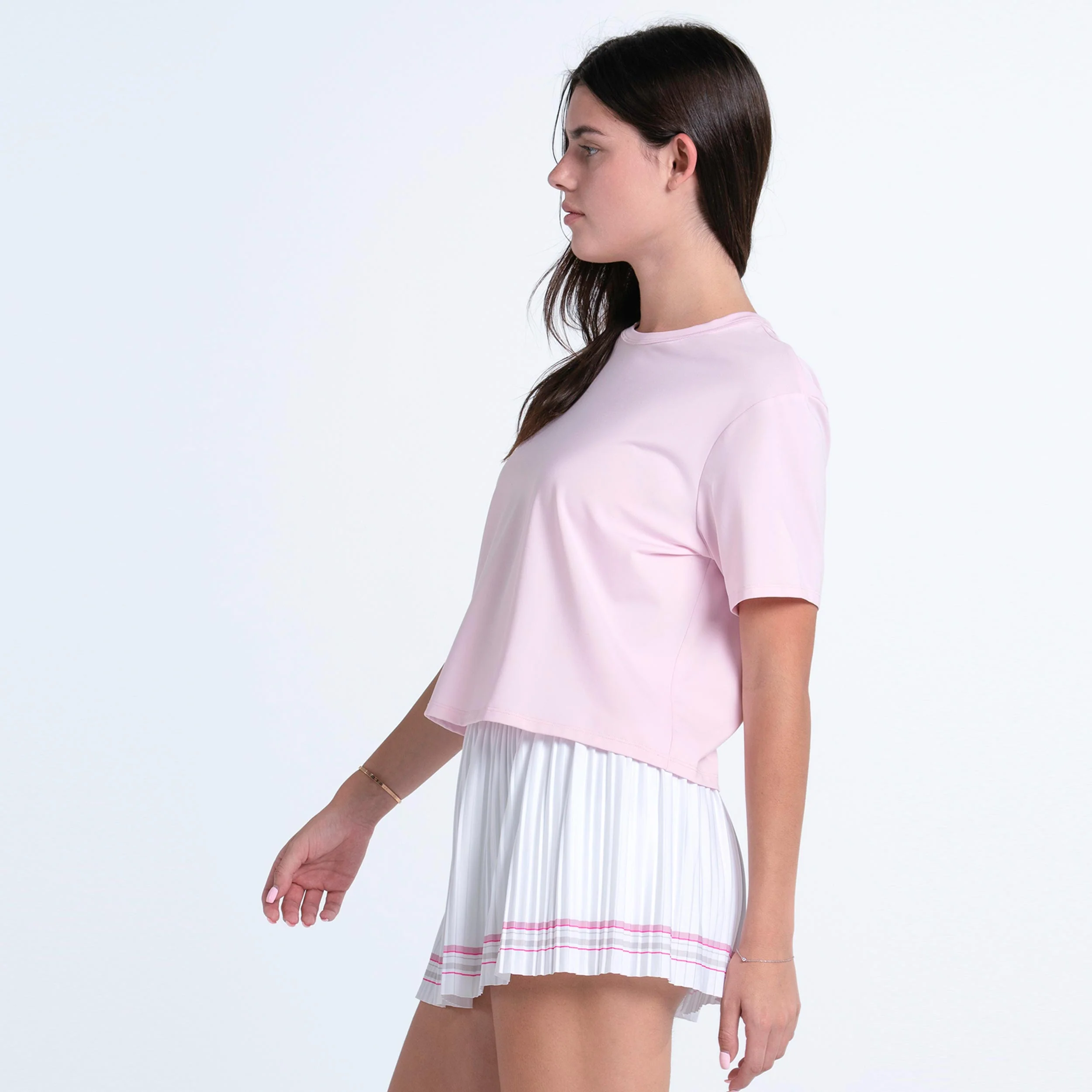 Power Box T-Shirt Damen - rosa, weiß - Image 3